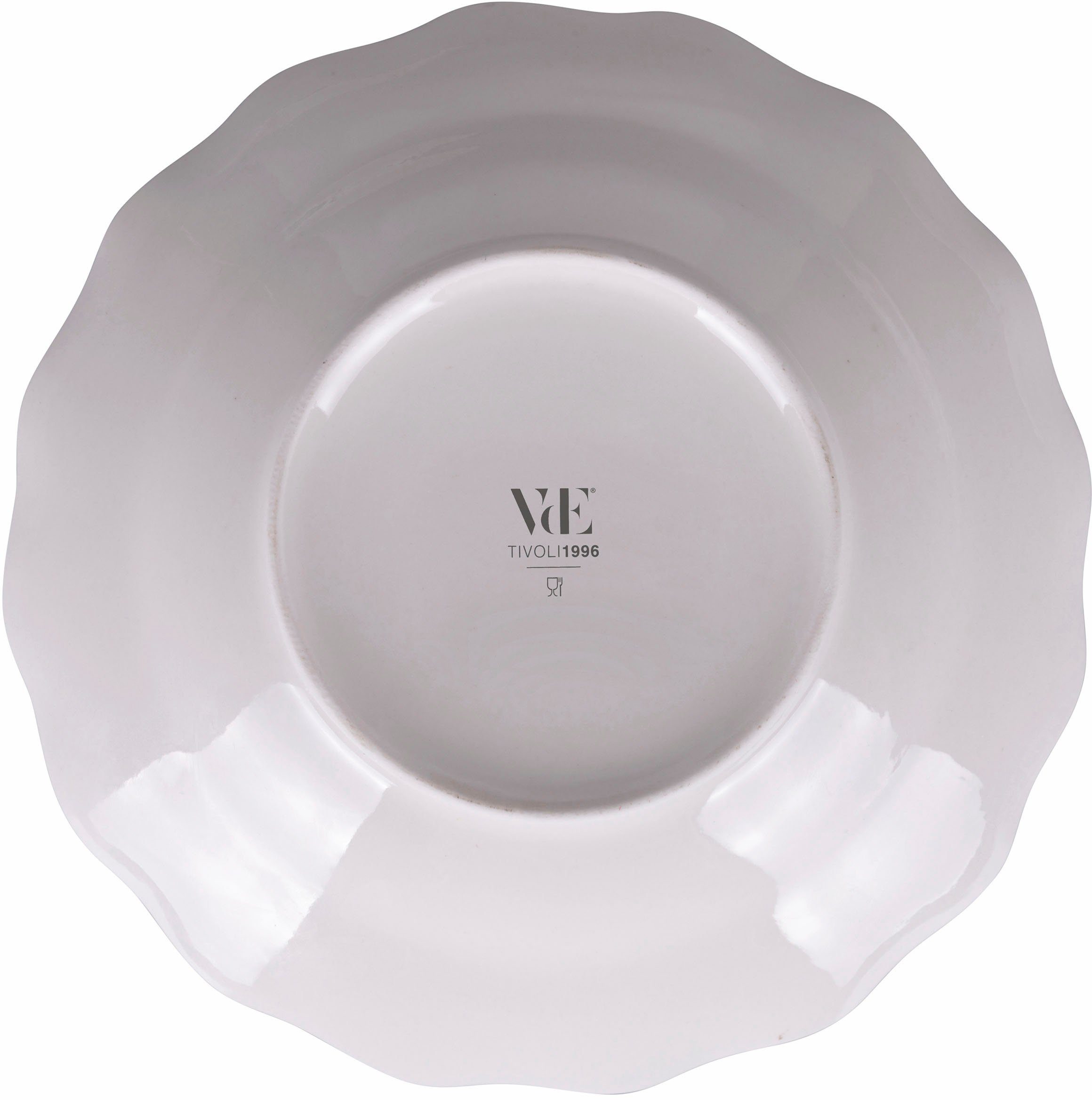 Service, Versailles Tafelservice, (12-tlg), 4 Personen, Personen Villa 12 d'Este weiß, Geschirr-Set für Teile, Fine China-Porzellan, Teller-Set 4