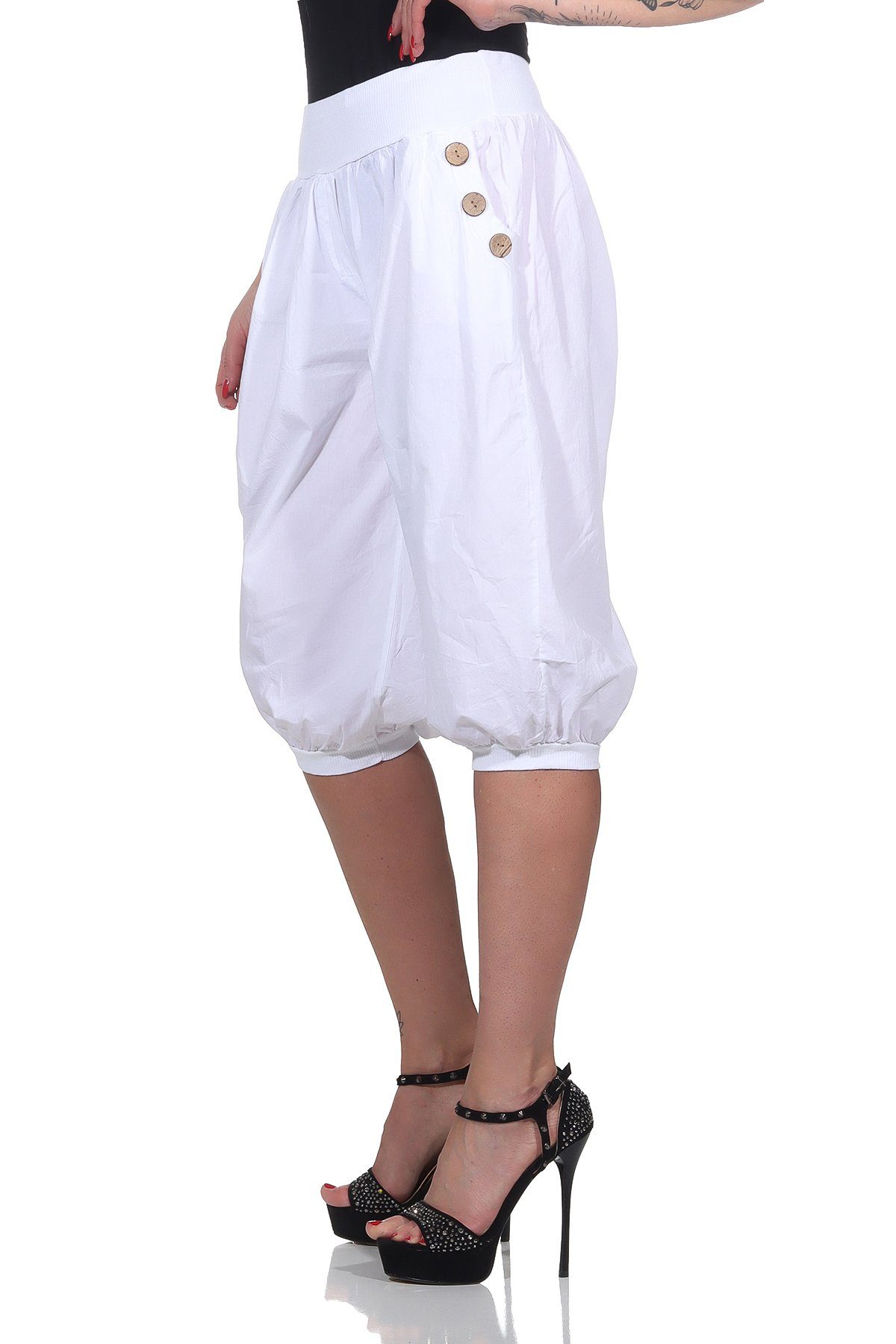 Mississhop Caprihose Damen Capri Hose Haremhose günstig online kaufen