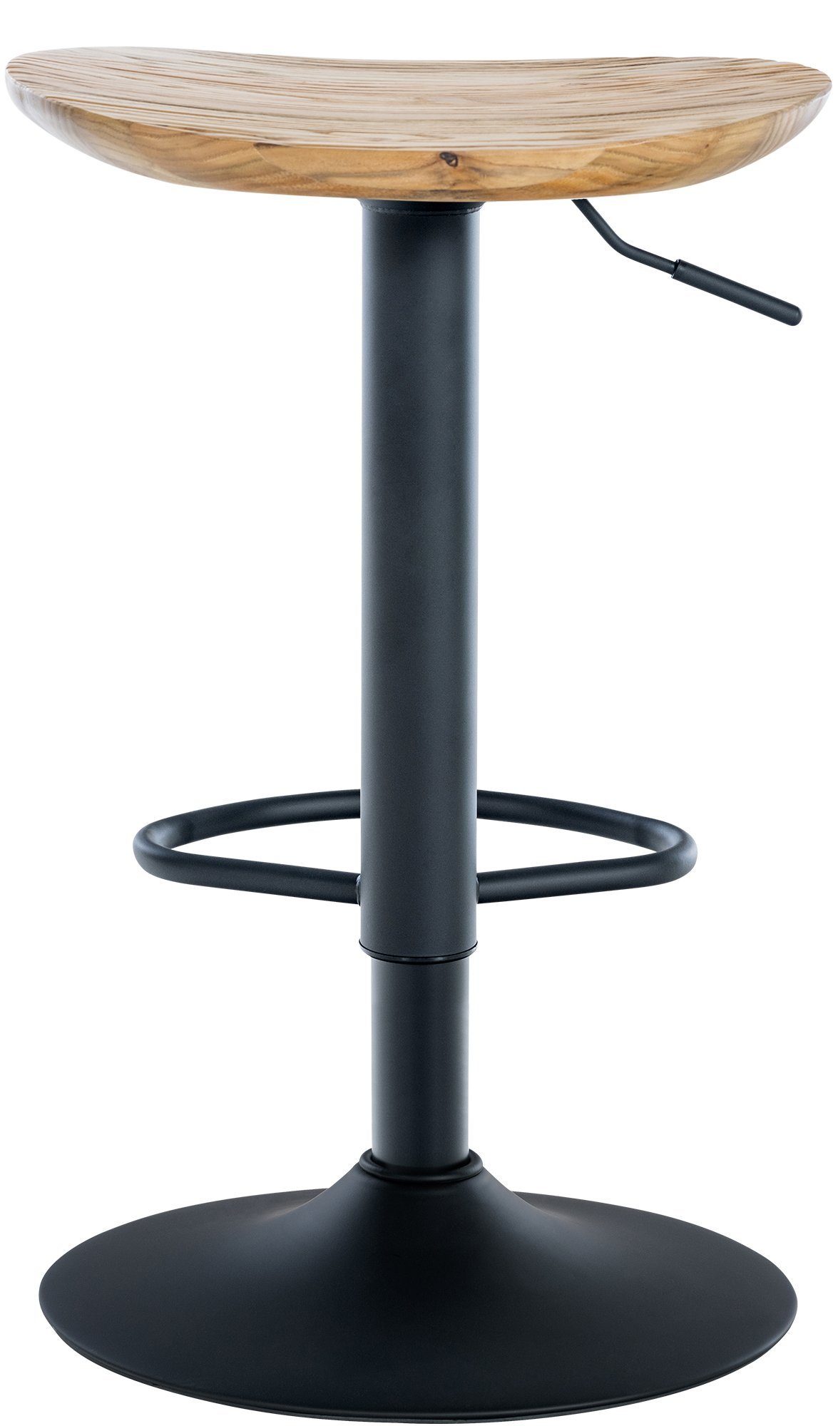 CLP Barhocker Skelde (Set, 2er), höhenverstellbar, Massivholz-Sitz