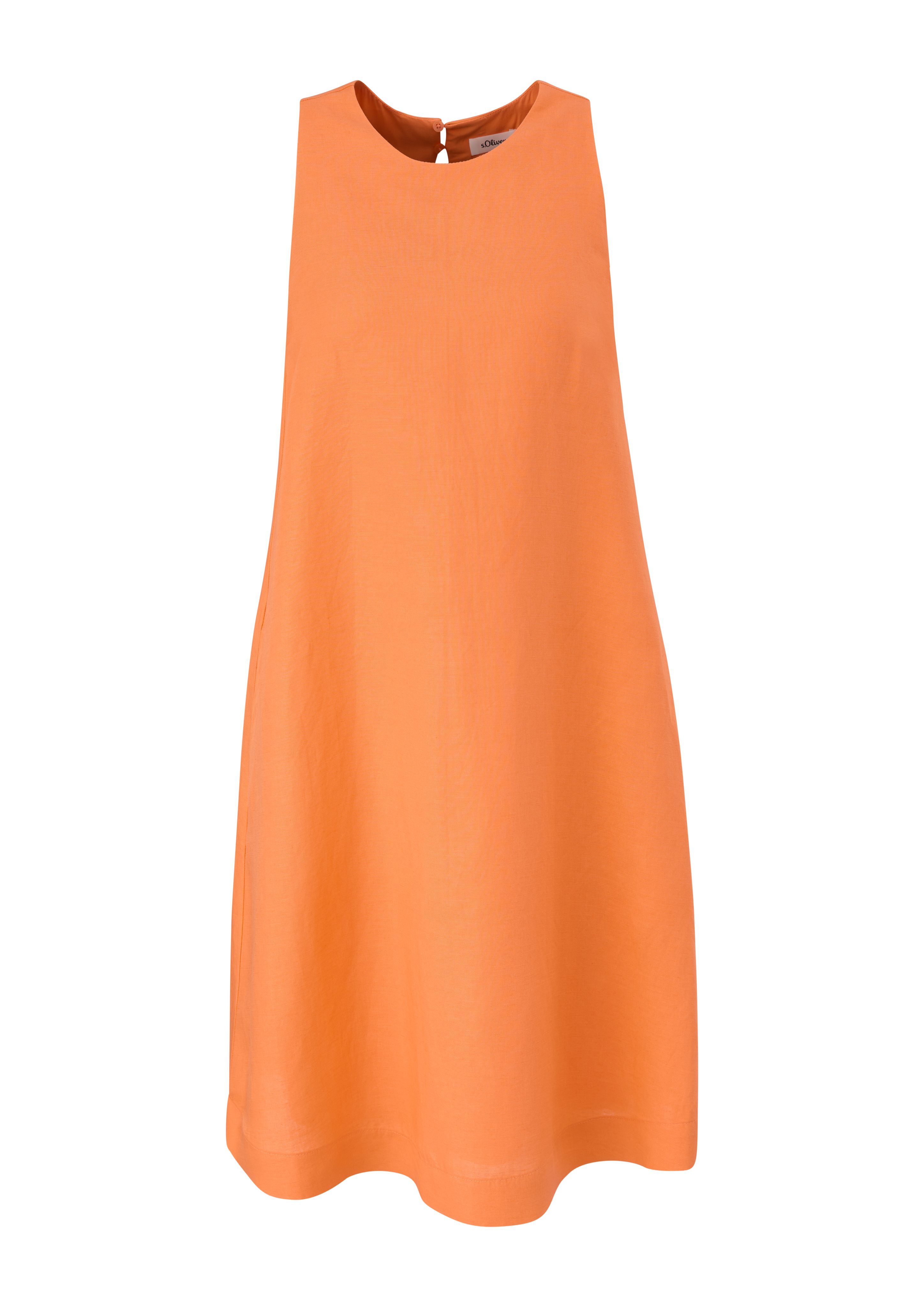 LABEL aus s.Oliver Leinen Viskose orange BLACK Kleid Minikleid und