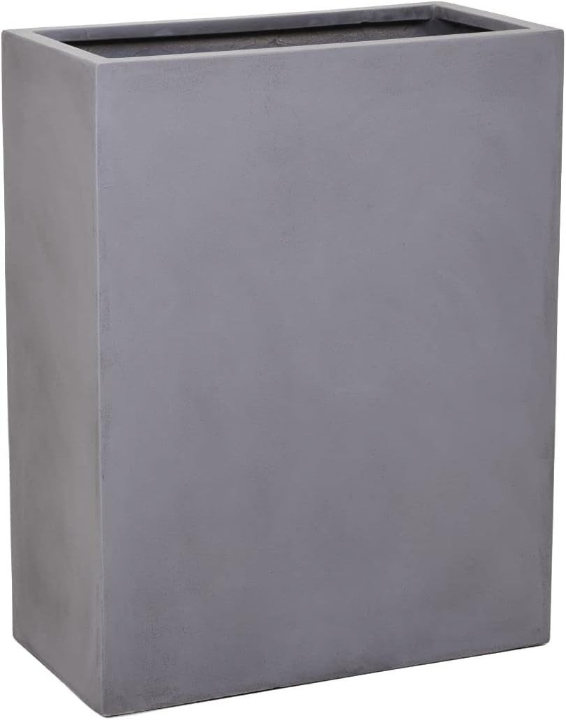 VIVANNO Кашпо Fiberglas ELEMENTO Kasten - Grau Beton-Design (1 St), 59x30x75 cm