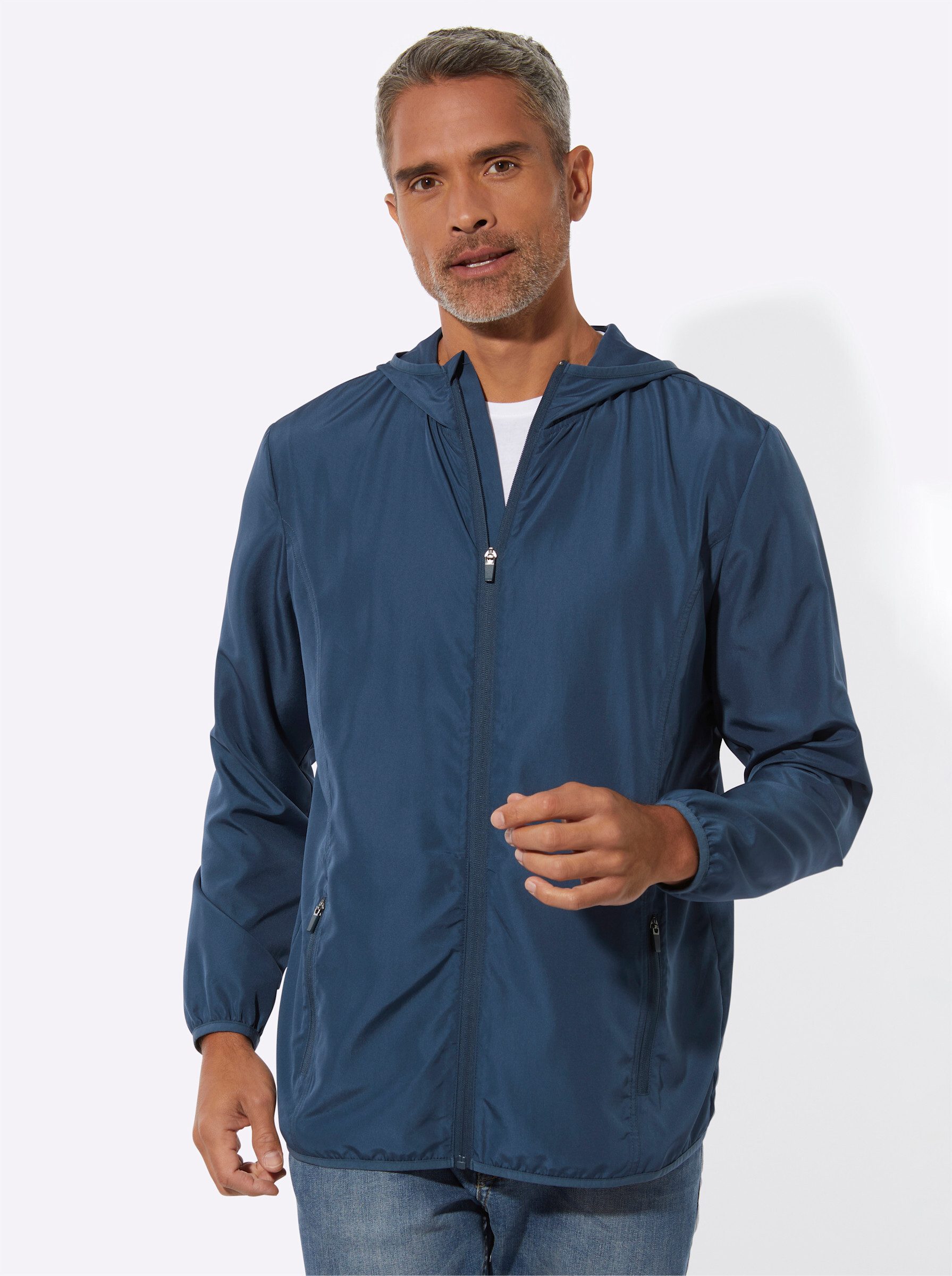Sieh an! Trainingsjacke Regenjacke Langarm Länge ca. 74 cm