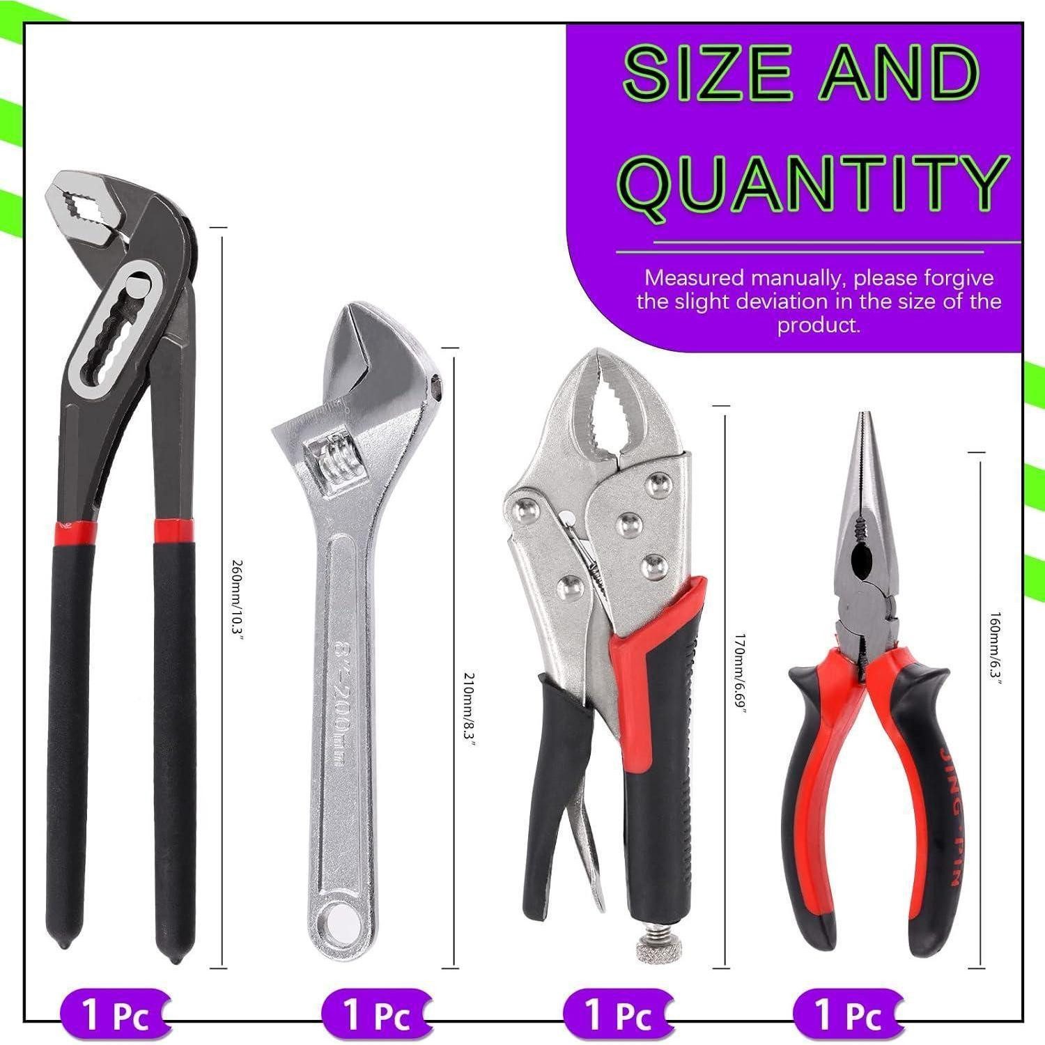 LuxusKollektion Zangenset Zangen Set 4-teilig mit Tasche