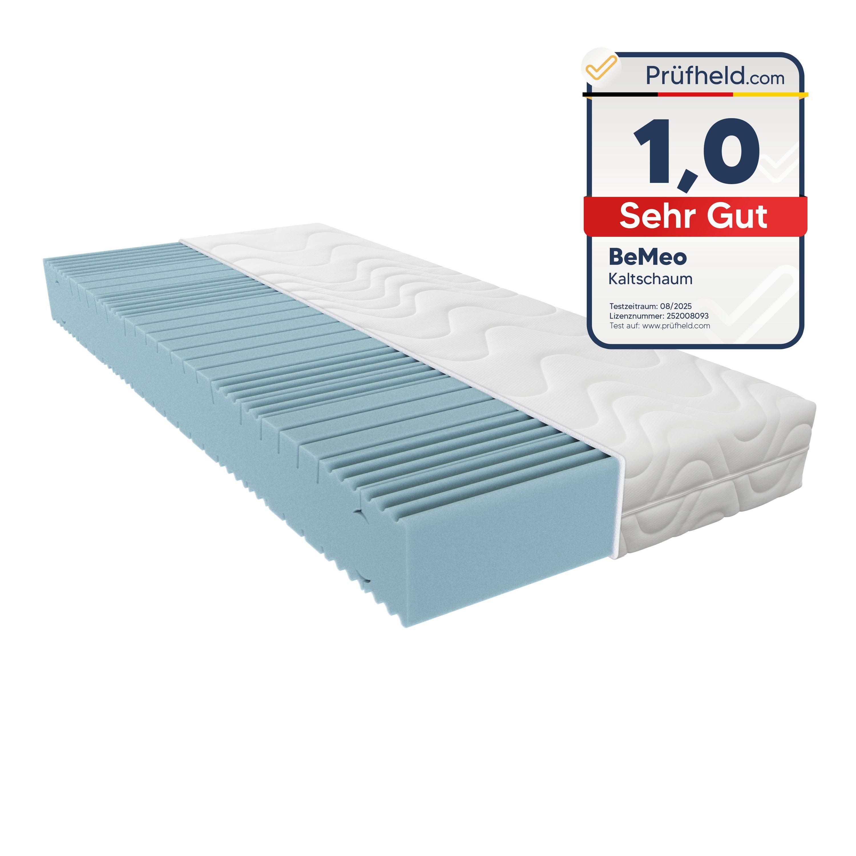 Kaltschaummatratze BeMeo Kaltschaum ideale Allrounder-Matratze für Single- und Ehebetten, BeMeo, 21 cm hoch, 100 TAGE PROBESCHLAFEN, 100% Made in Germany 90x200, Versand 0€