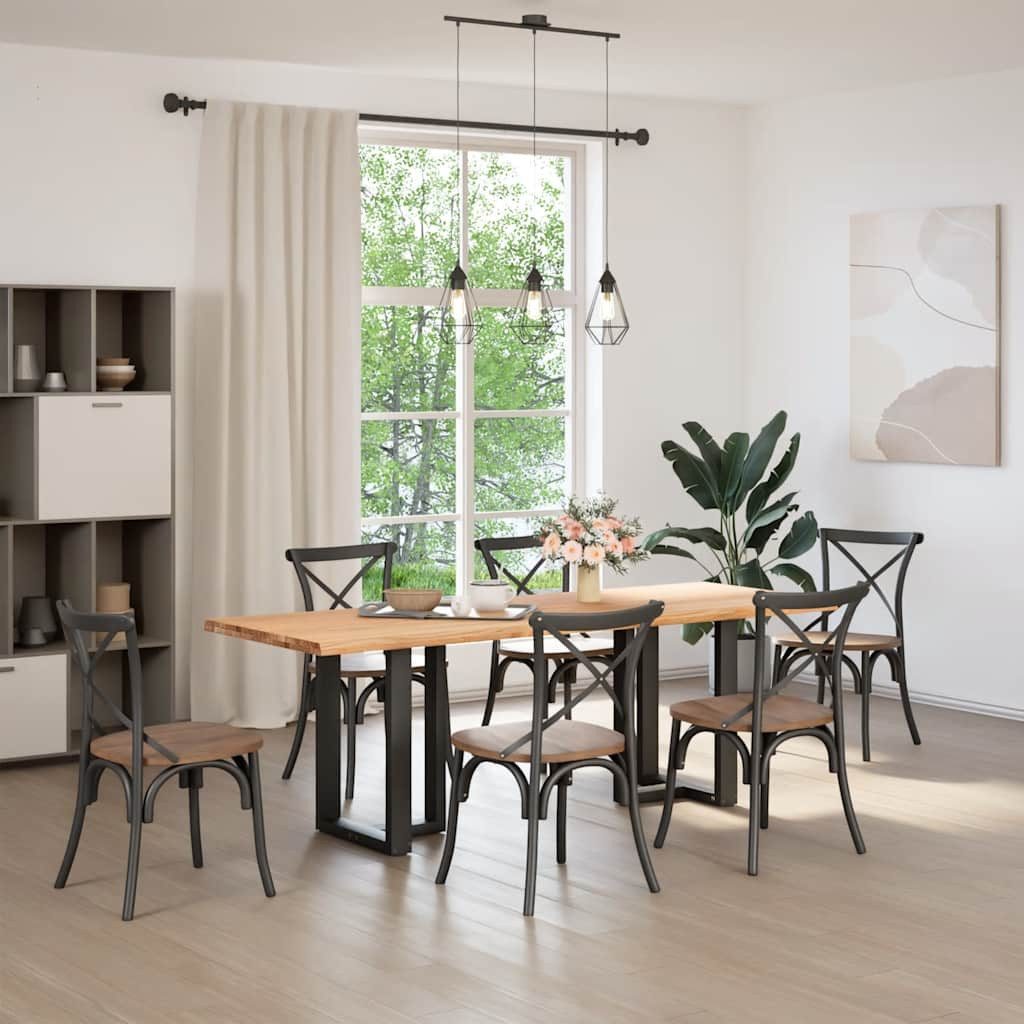 vidaXL Esstisch Esstisch mit Baumkanten 220x80x74 günstig online kaufen