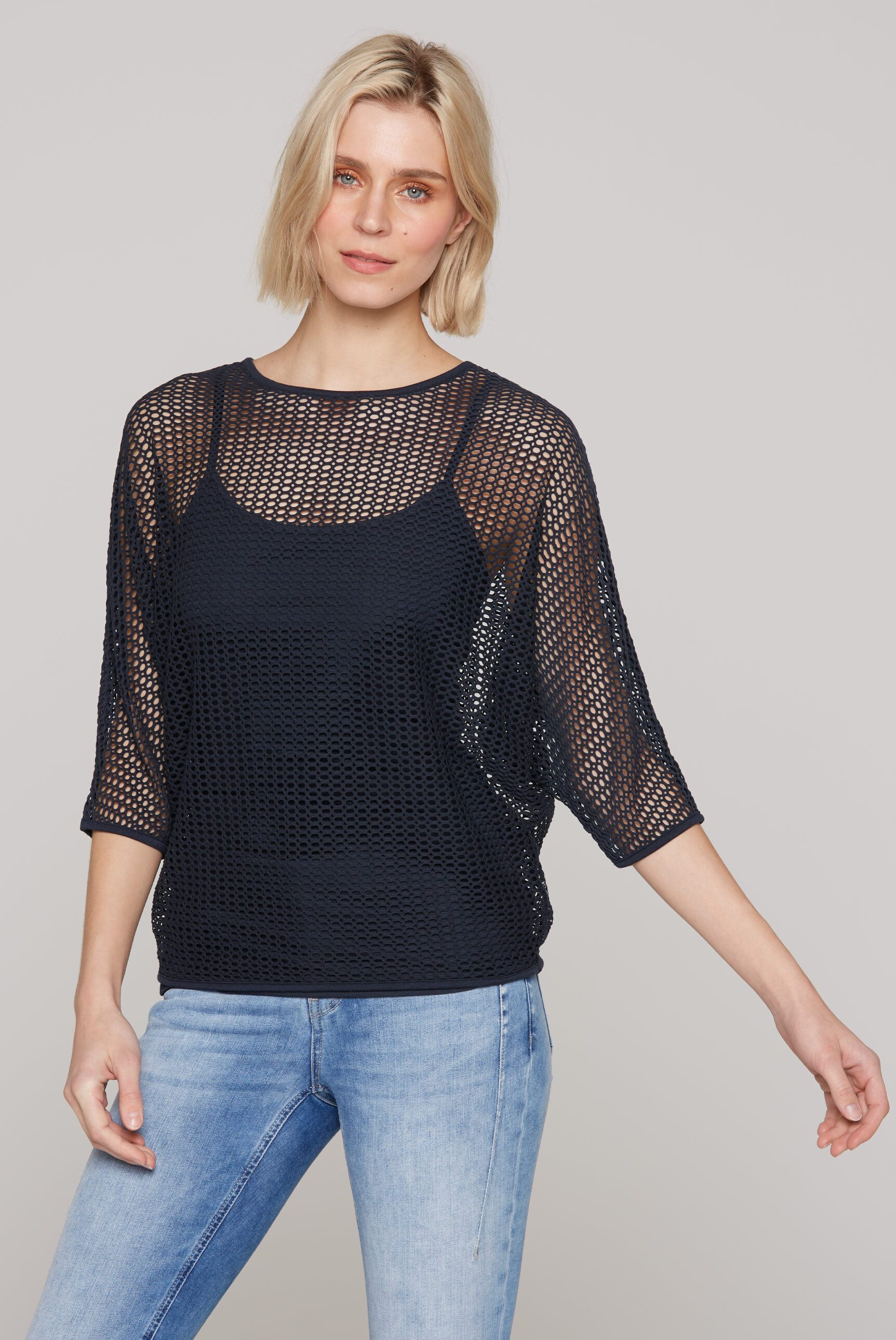 SOCCX Sweater mit Fledermausärmeln