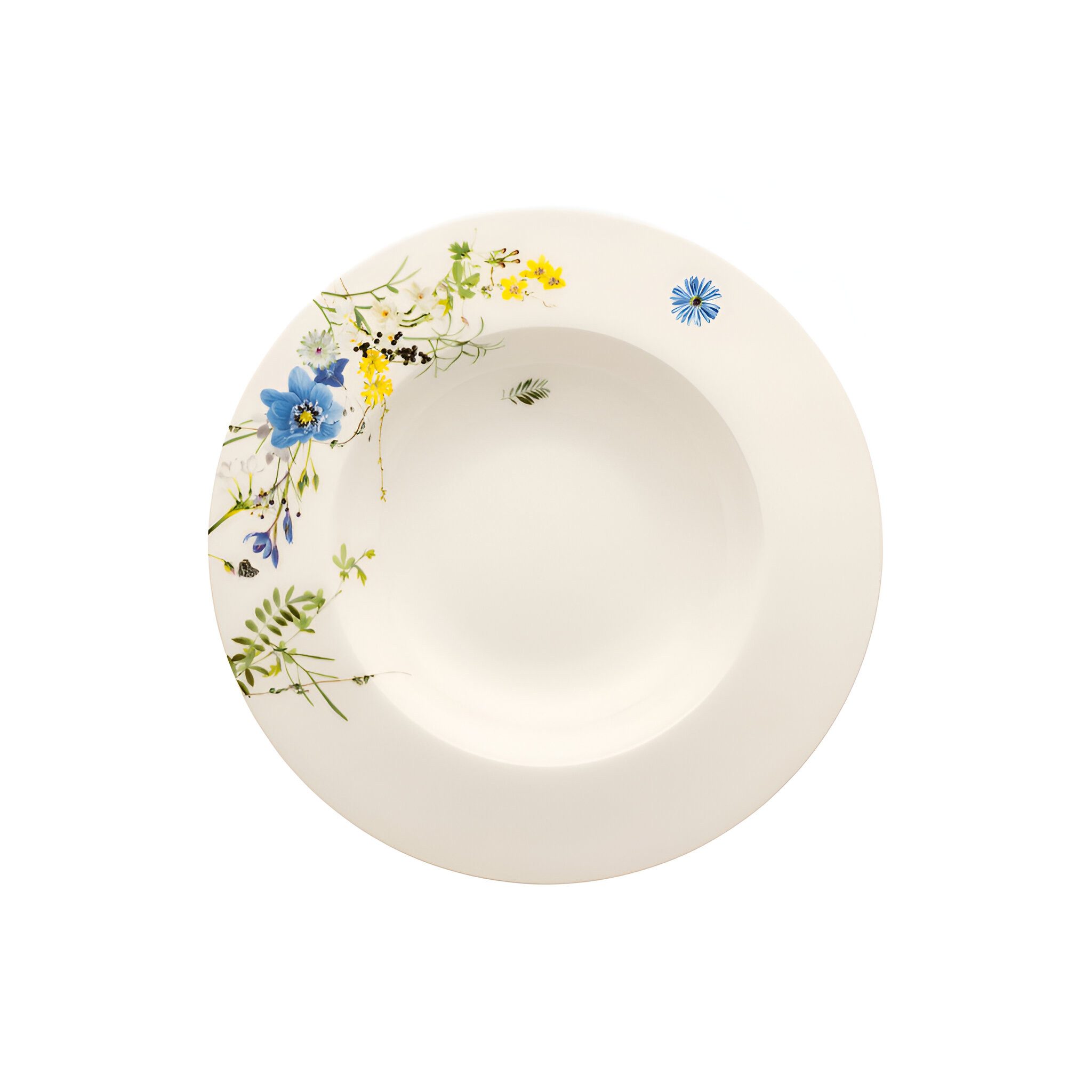 Rosenthal Суповая тарелка Суповая тарелка 23 cm Fahne - BRILLANCE FLEURS DES ALPES, Lebensmittelkontaktsicher + Mikrowellengeeignet + Spülmaschinenfest