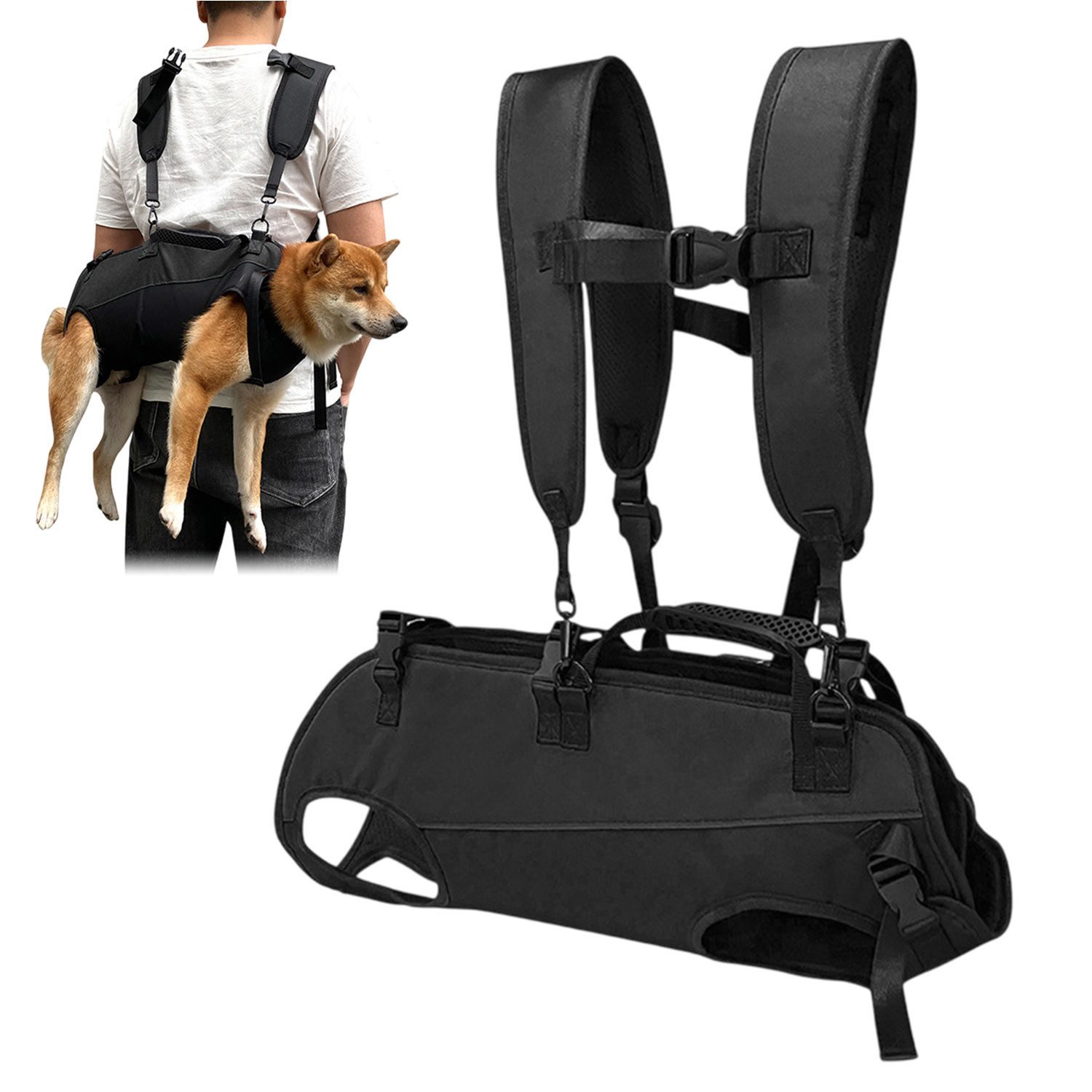 Refttenw Tiertransporttasche Hundetrage Rucksack mit Tragegriff Hundetasche für Kleine Mittel Hunde bis 3 kg, für Reisen, Fahrrad & ÖPNV