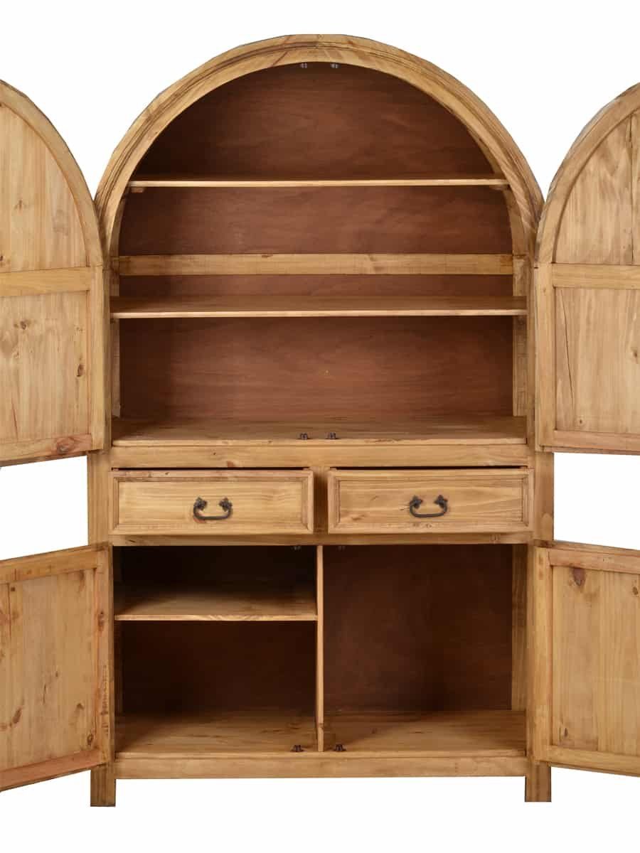 MiaMöbel Kleiderschrank Mexico aus massivem Pinienholz Honig