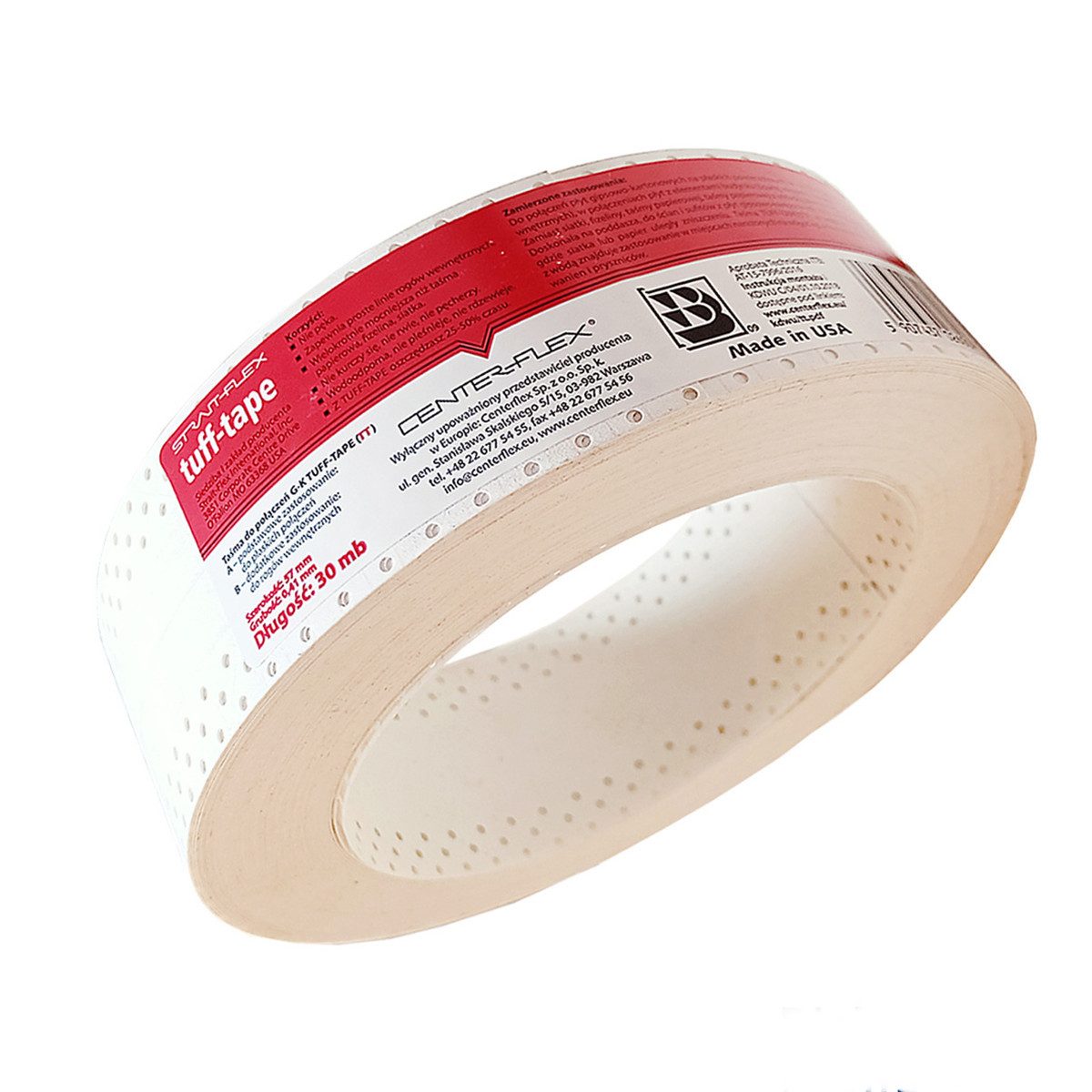 Strait-Flex Profildichtungsband STRAIT-FLEX TUFF-TAPE Eckschiene Trockenbau Gipskarton Fugenband 30m, (1-St)