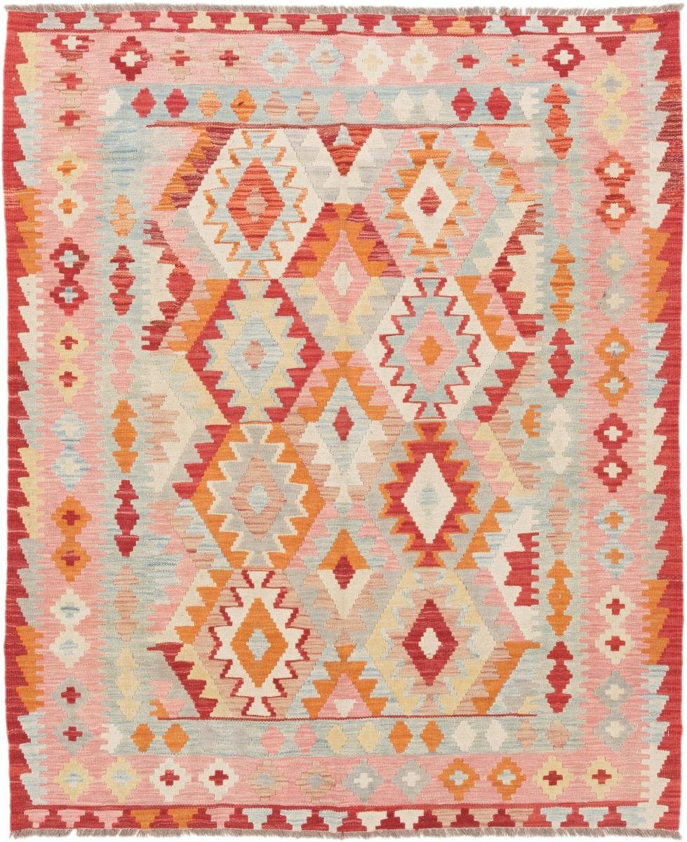 Orientteppich Kelim Afghan 156x188 Handgewebter Orientteppich, Nain Trading, rechteckig, Höhe: 3 mm
