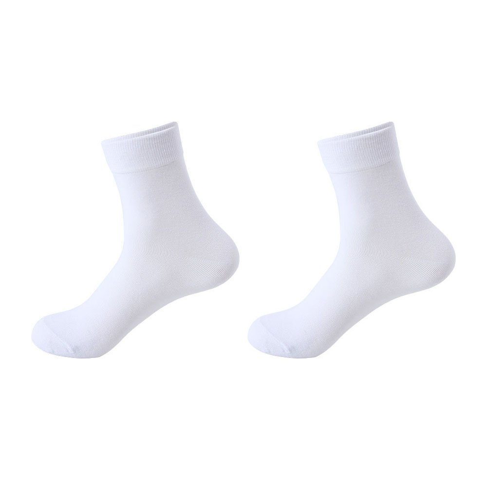 GelldG Strümpfe Premium Business Socken Herren Damen gekämmte Socken weiß