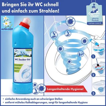 Captain Clean WC Zauber Gel mit Alpenduft 750 ml WC-Reiniger
