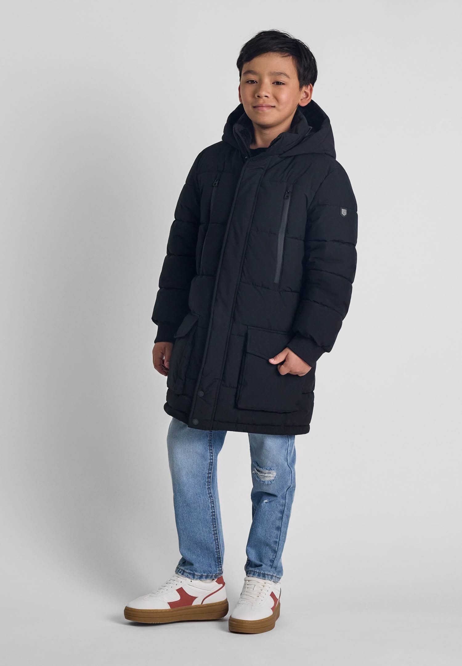 MINOTI Winterjacke Lange Pufferjacke mit Fleece-Futter und bequemen Taschen günstig online kaufen
