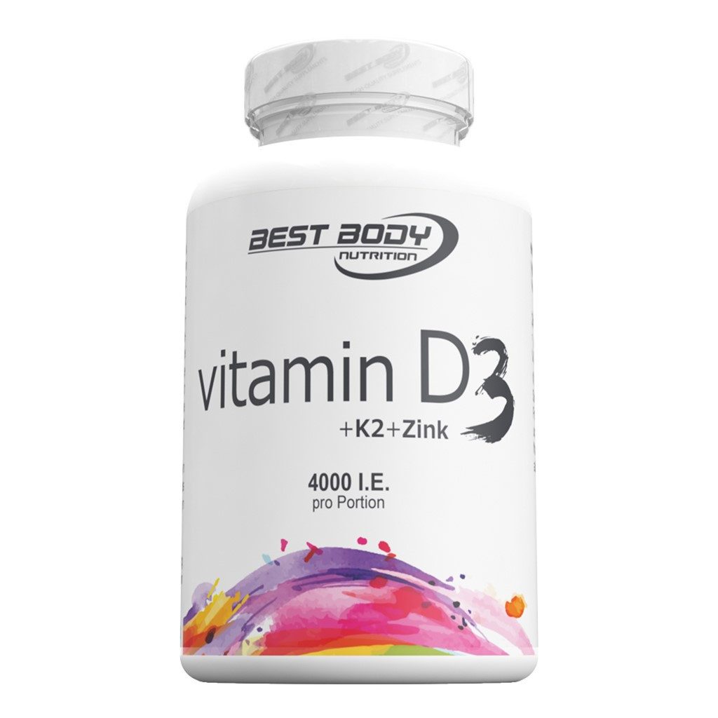 Best Body Nutrition Vitamin D3 + K2 + Zink Tabs - 80 Stück/Dose Tablette, 80 g