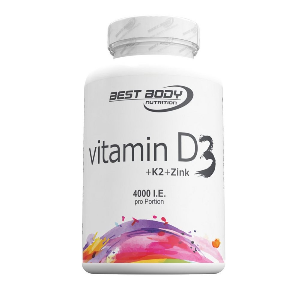 Best Body Nutrition Vitamin D3 + K2 + Zink Tabs - 80 Stück/Dose Tablette, 80 g