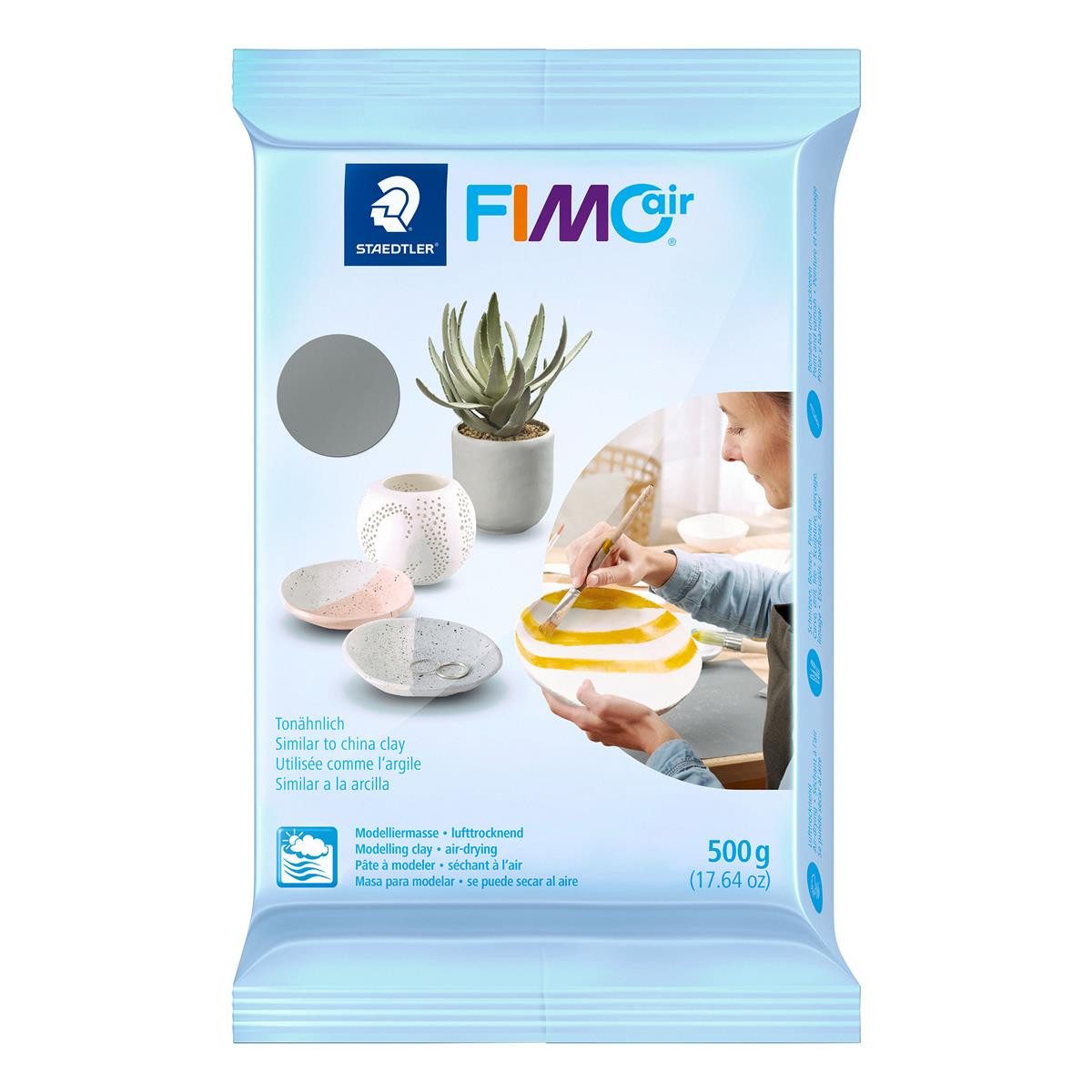 Modelliermasse STAEDTLER FIMO air 8100 Modelliermasse - grau - 500 g