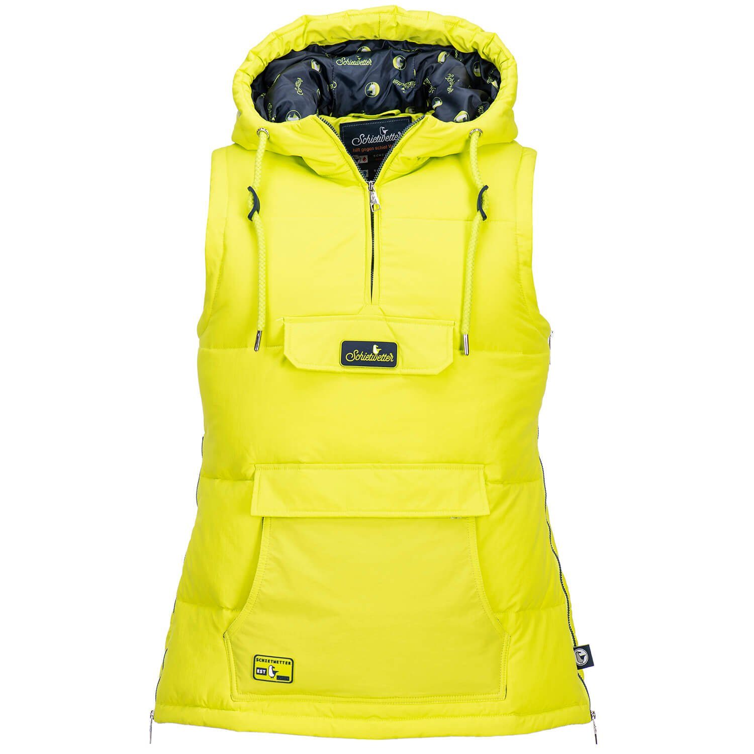 Schietwetter Steppweste wärmend, lime Damen bequem modern bequem, wärmend