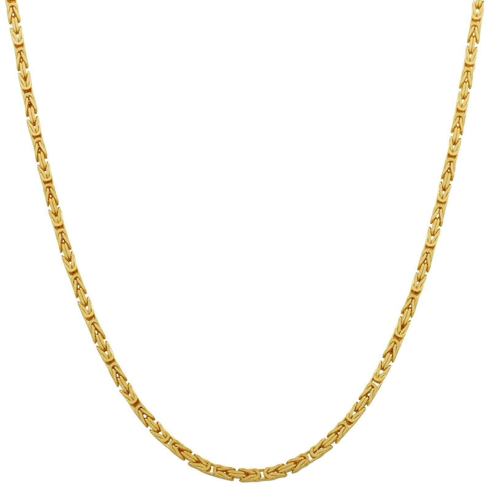 Made Tony 585er Gold, Goldkette Fein Herren Königskette Damen für Italy in 2x2mm und