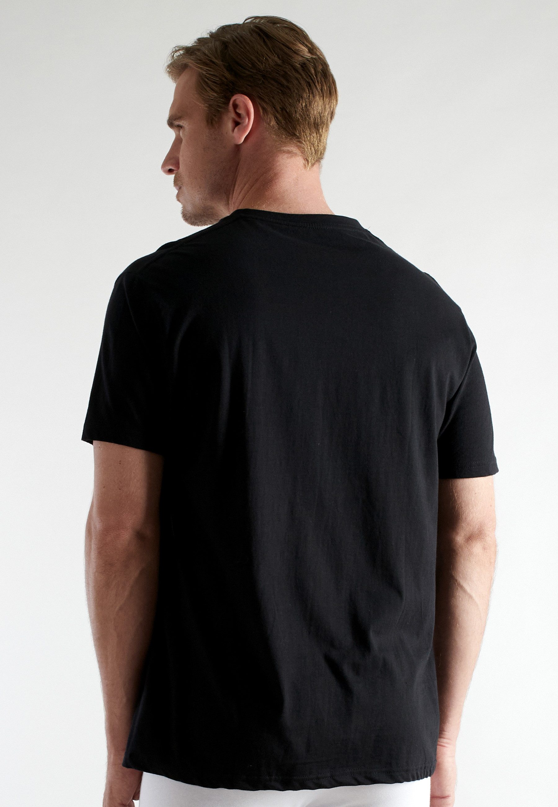 CECEBA Unterziehshirt CECEBA Herren Shirt schwarz uni 2er Pack (2-St)