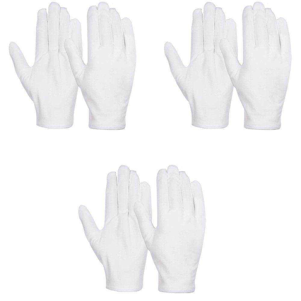 Handschuhe Baumwollhandschuhe,Weiße Handschuhe,Dehnbare Inspektion JedBesetzt Baumwollhandschuhe