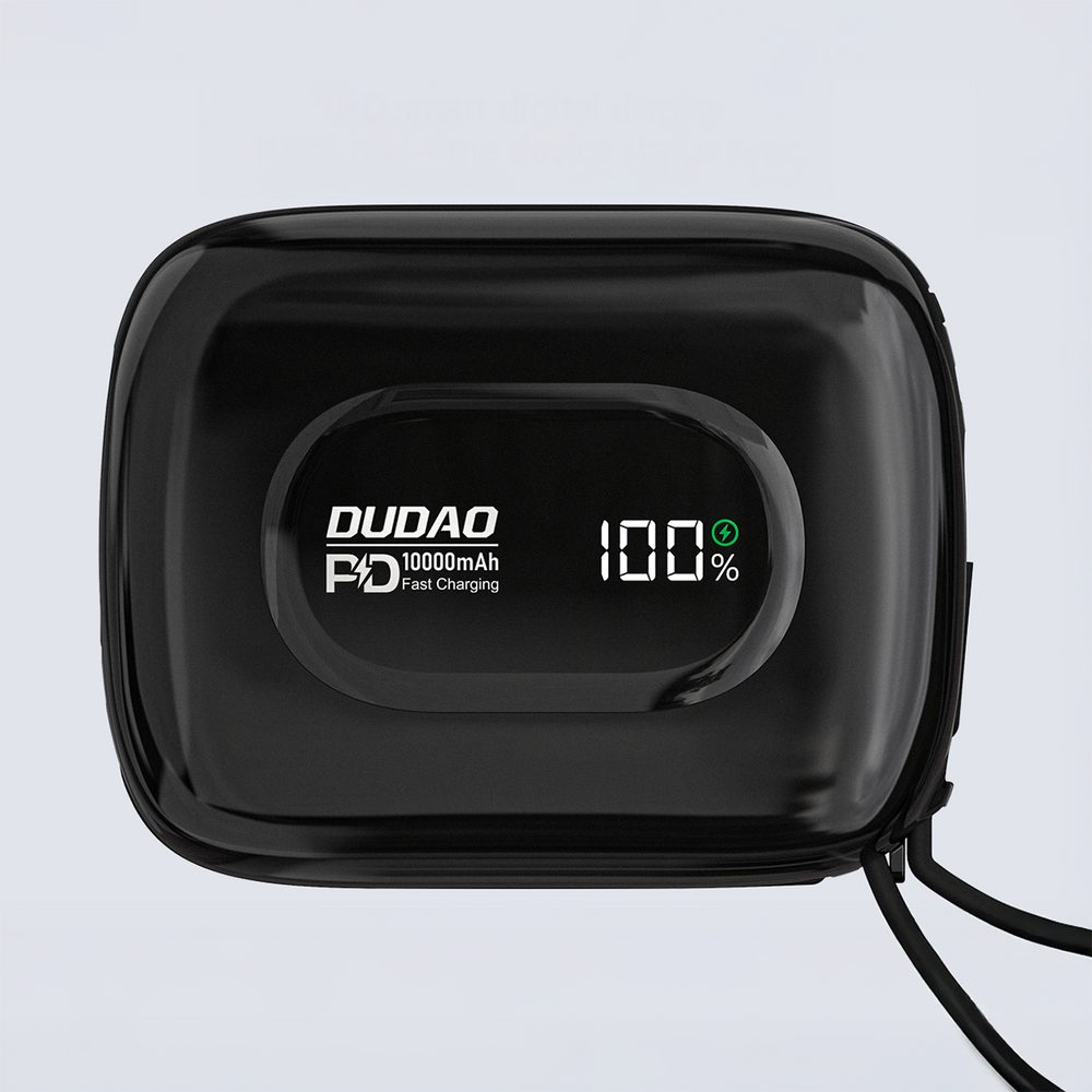 Dudao Taschenakku Schnelllader Powerbank 10000 mAh (1 St), 22,5W PD-Laden, USB-C & Lightning Kabel integriert
