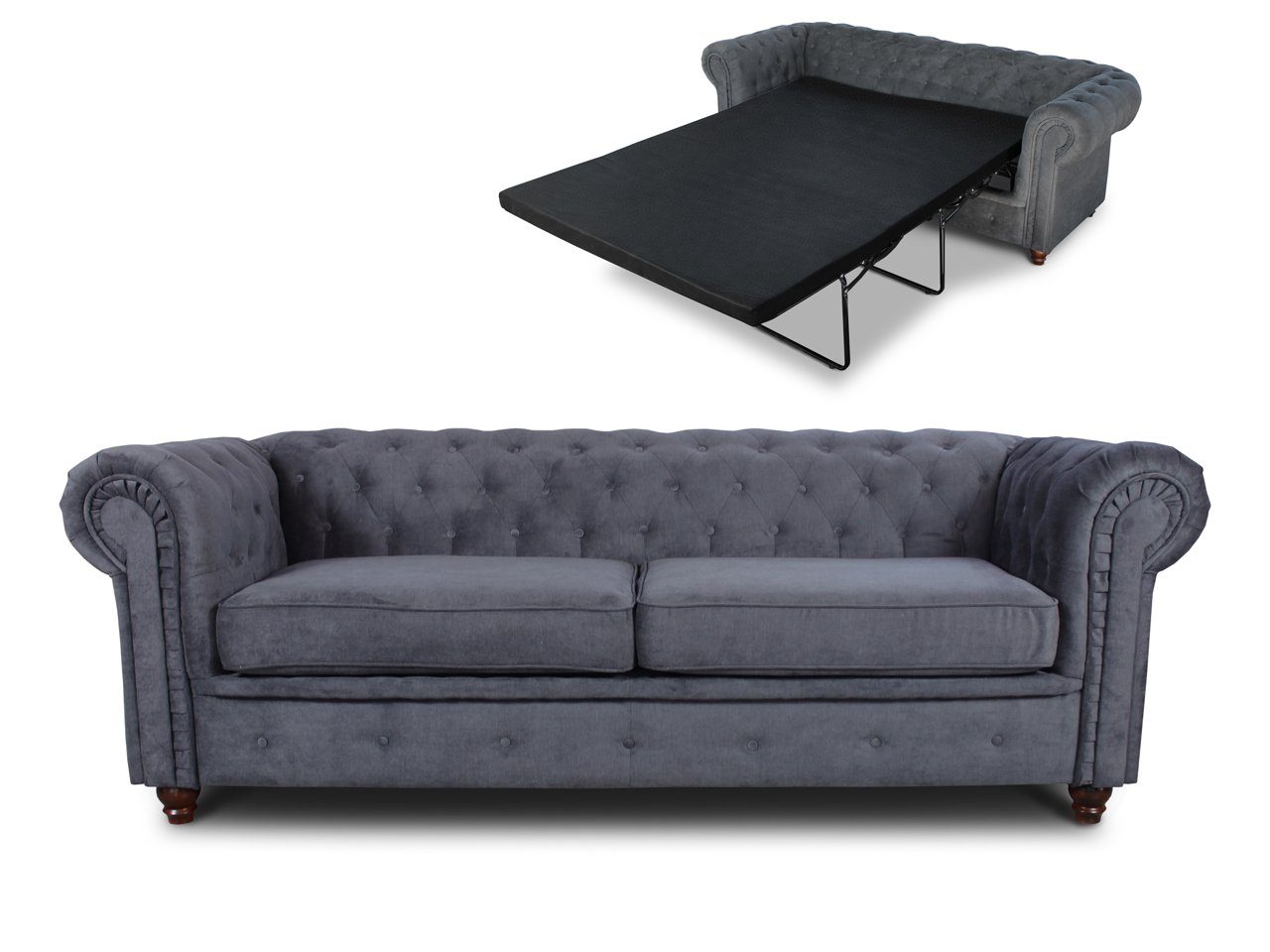 Sofnet Schlafsofa Asti 3 Bis, mit Schlaffunktion, Chesterfield Sofa 3-er, Sofagarnitur, Bettsofa