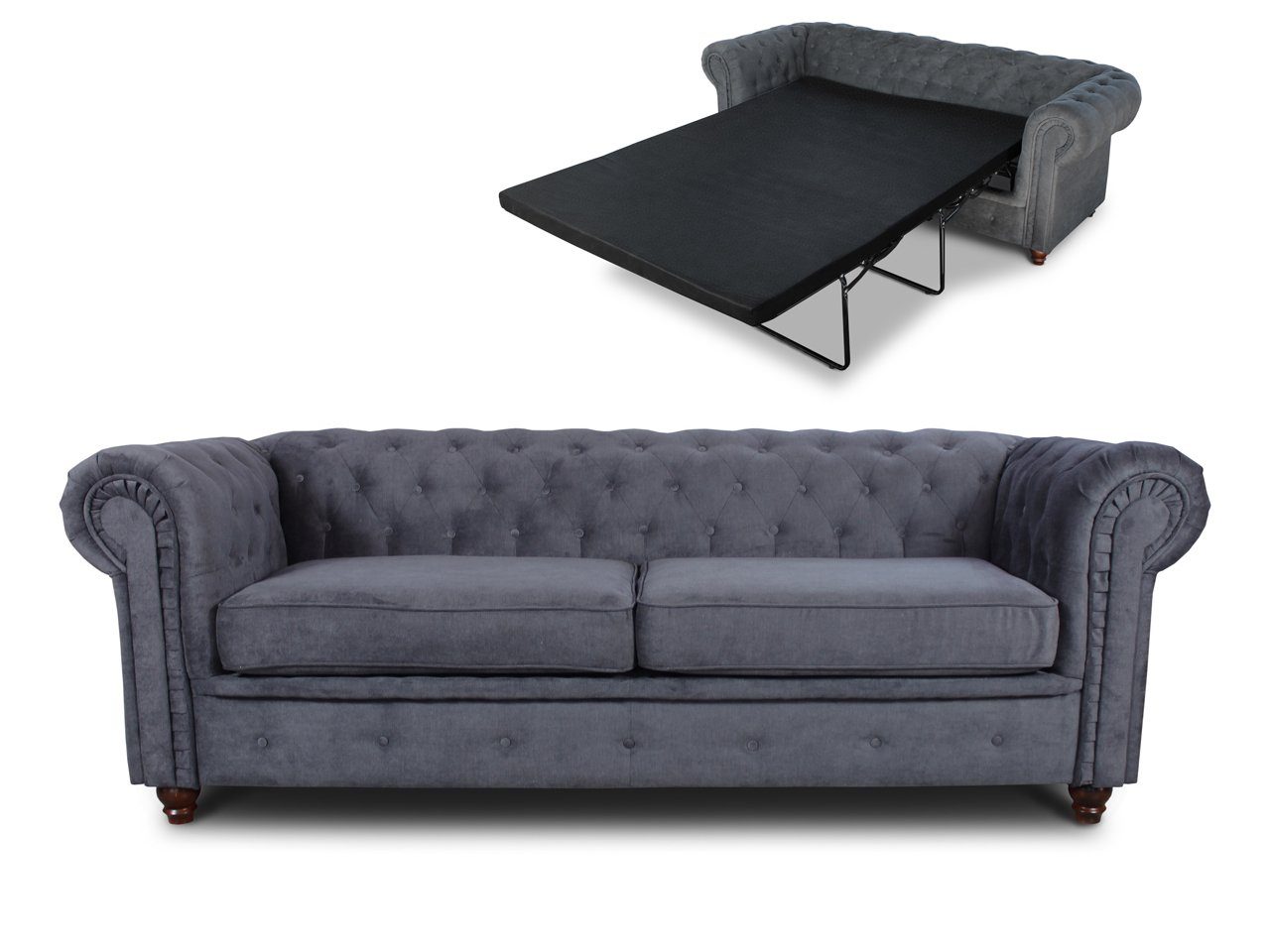 Sofnet Schlafsofa Asti 3 Bis, mit Schlaffunktion, Chesterfield Sofa 3-er, S günstig online kaufen