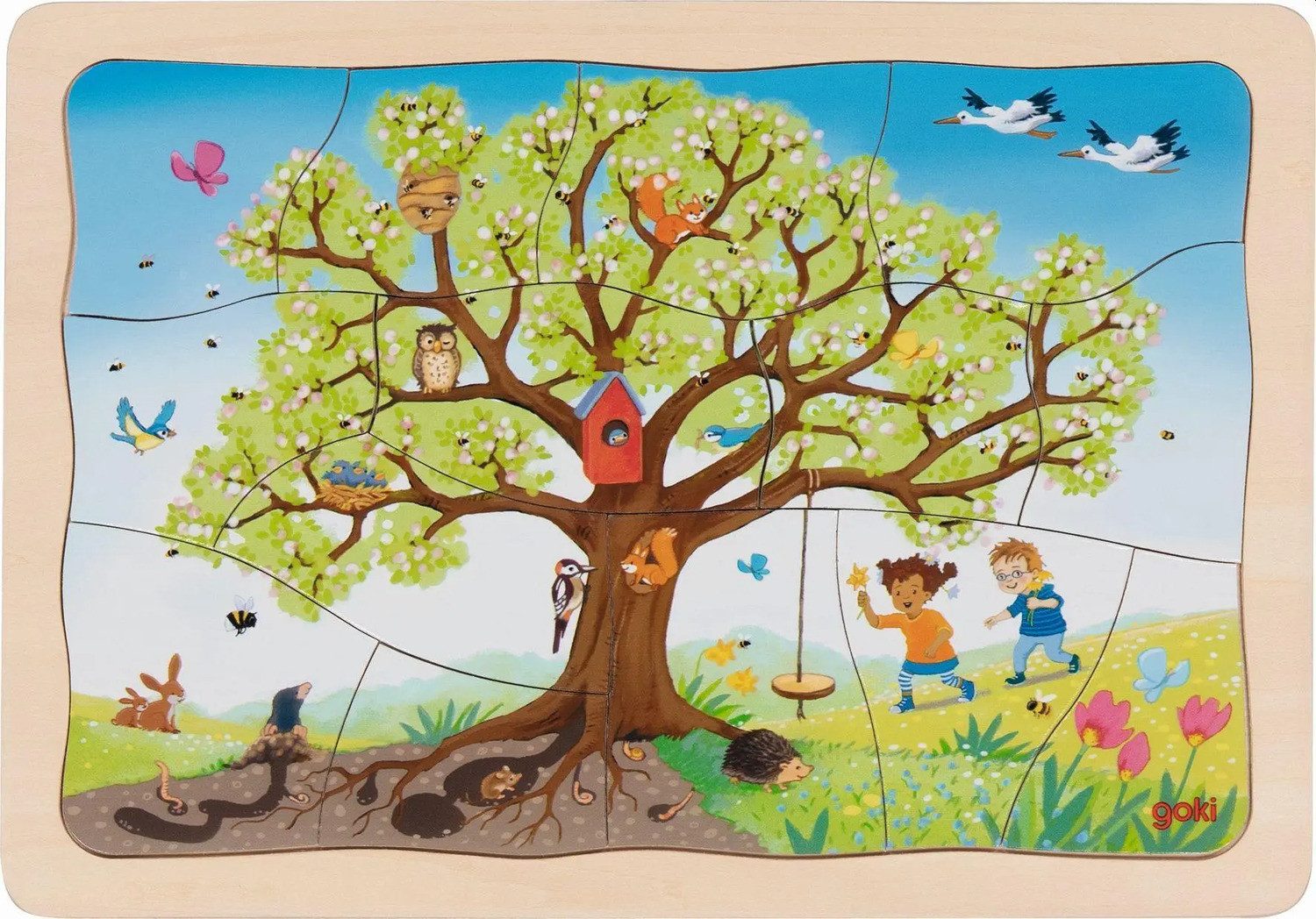 Gollnest & Kiesel Puzzle Schichtenpuzzle Mein Apfelbaum, Puzzleteile günstig online kaufen