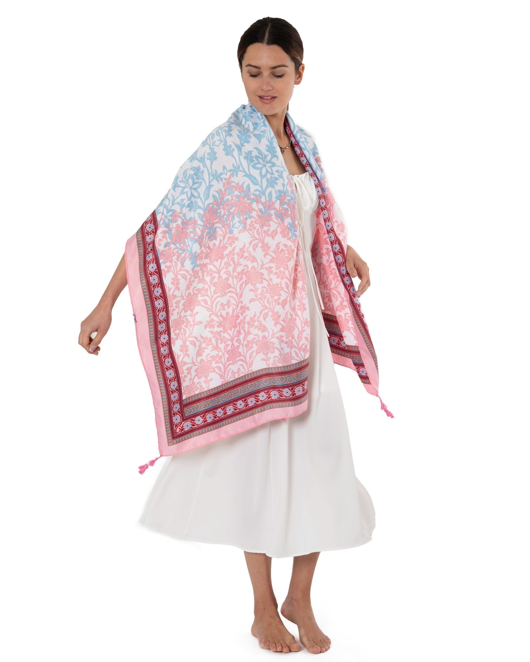 MayTree Modeschal Strandschal 85 x180 Blüten, (Stück, 1-St) günstig online kaufen