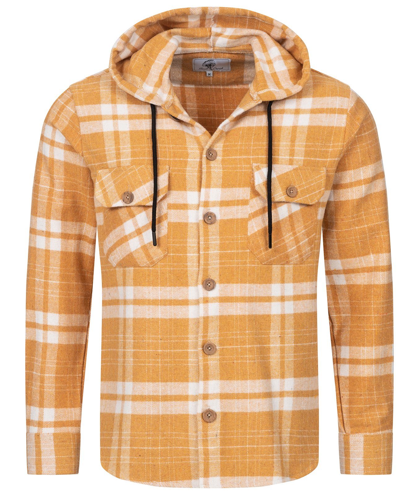 Rock Creek Flanellhemd Herren Hemd Flanellhemd mit Kapuze H-328