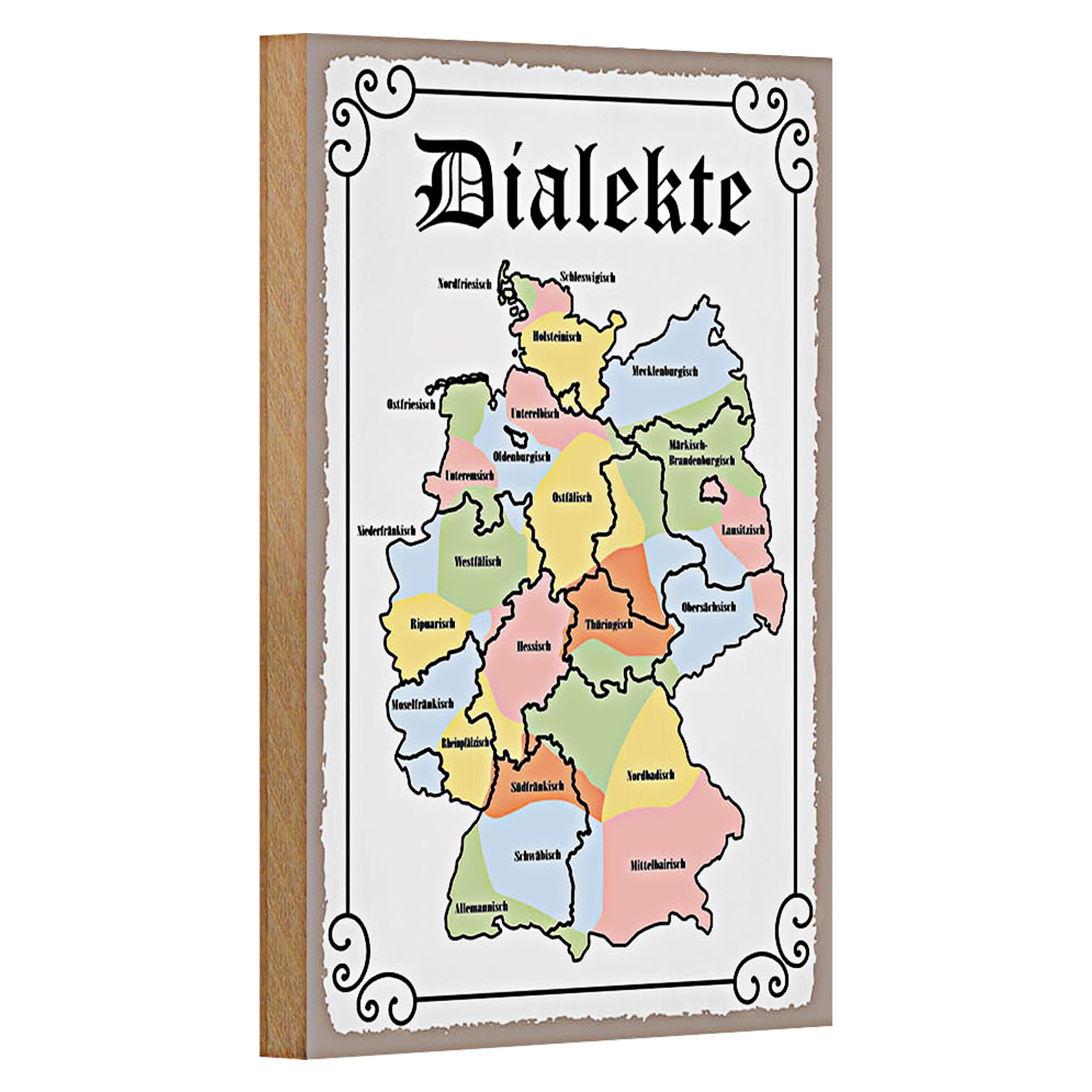 Roomando Holzbild Spruch 12x18cm Dialekte Karte günstig online kaufen