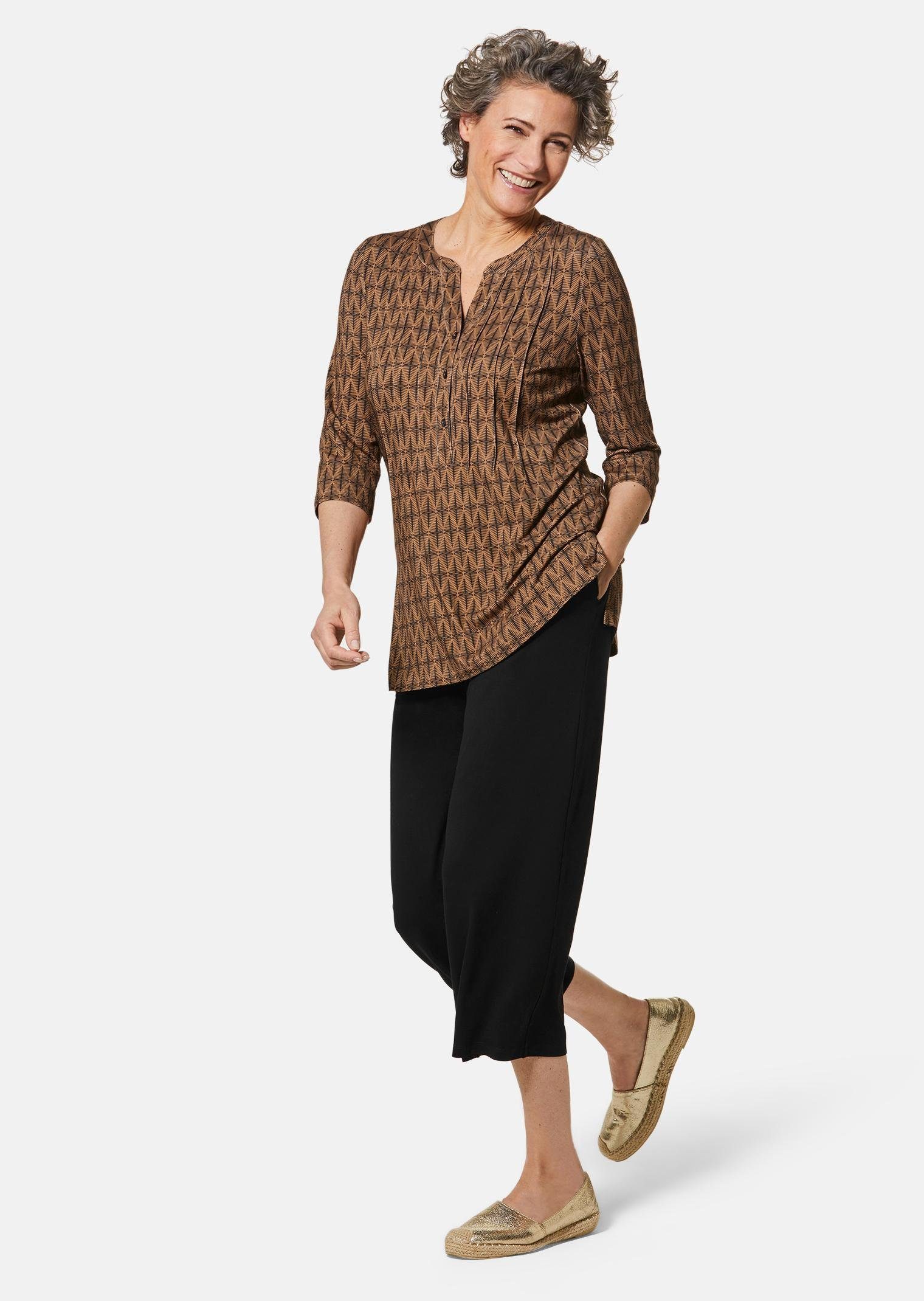 GOLDNER 7/8-Caprijeans Jerseyhose Louisa in elastischer Qualität