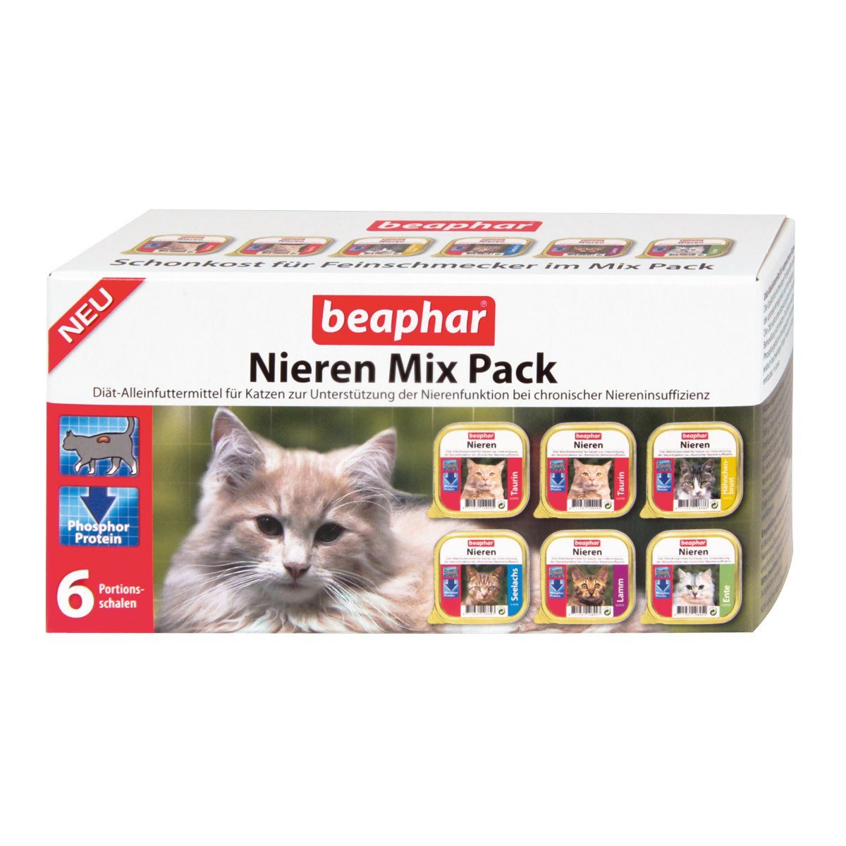 beaphar Nierendiät Mix Pack, 600 g, Einzelfuttermittel für: Katze
