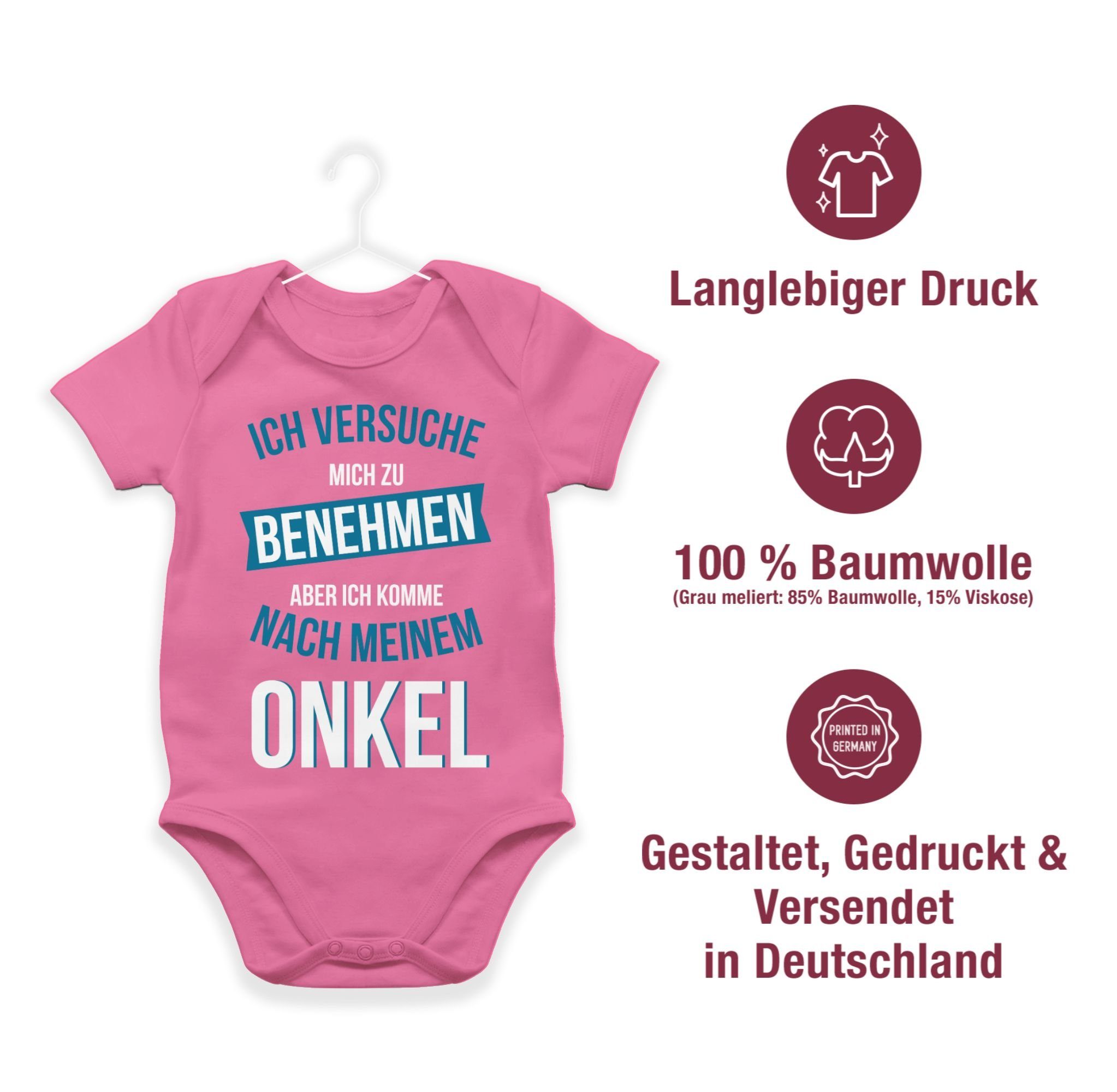 nach komme mich versuche benehmen Shirtbody Baby meinem 1 Pink Shirtracer Onkel ich Sprüche Ich zu aber