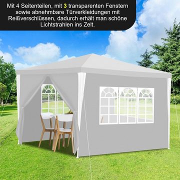 Randaco Pavillon Pavillon Partyzelt UV-Schutz Festzelt mit Fenster 3x3m/3X6m