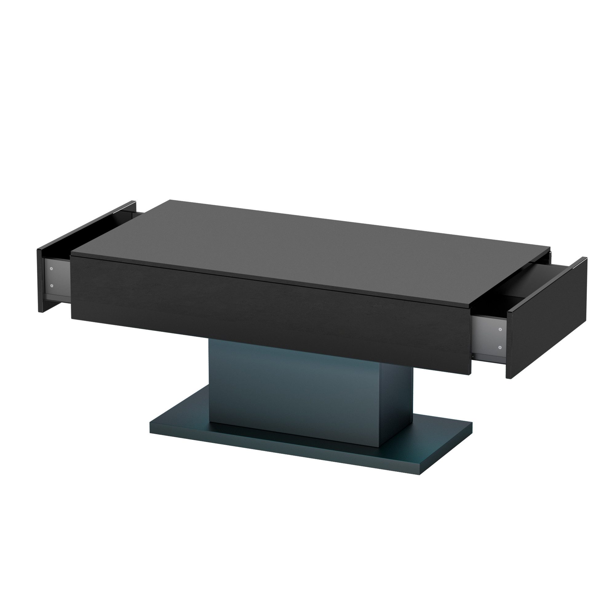 radelldar Couchtisch Wohnzimmertisch Hochglanz mit 2 Schubladen modern 110x günstig online kaufen