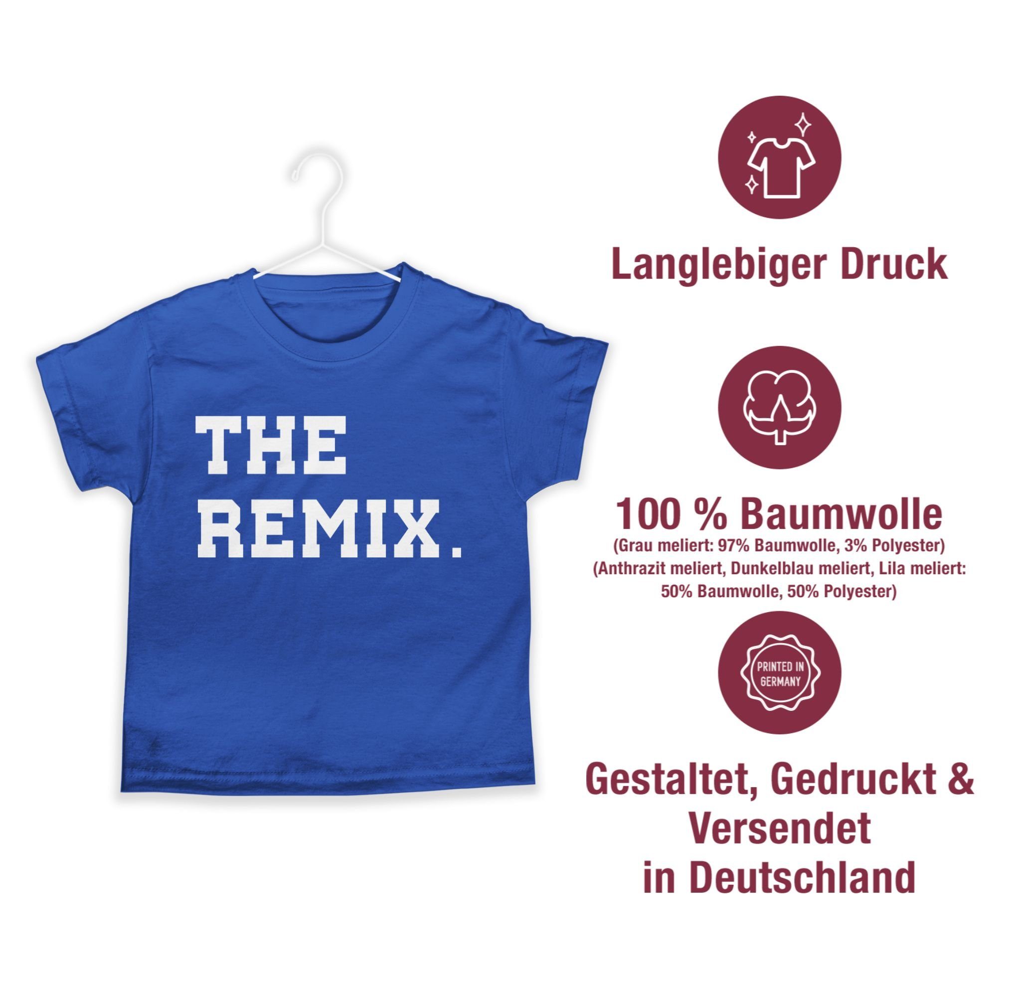 Shirtracer T-Shirt Familie Remix Kind Partner-Look Royalblau Kind Original The 3 The