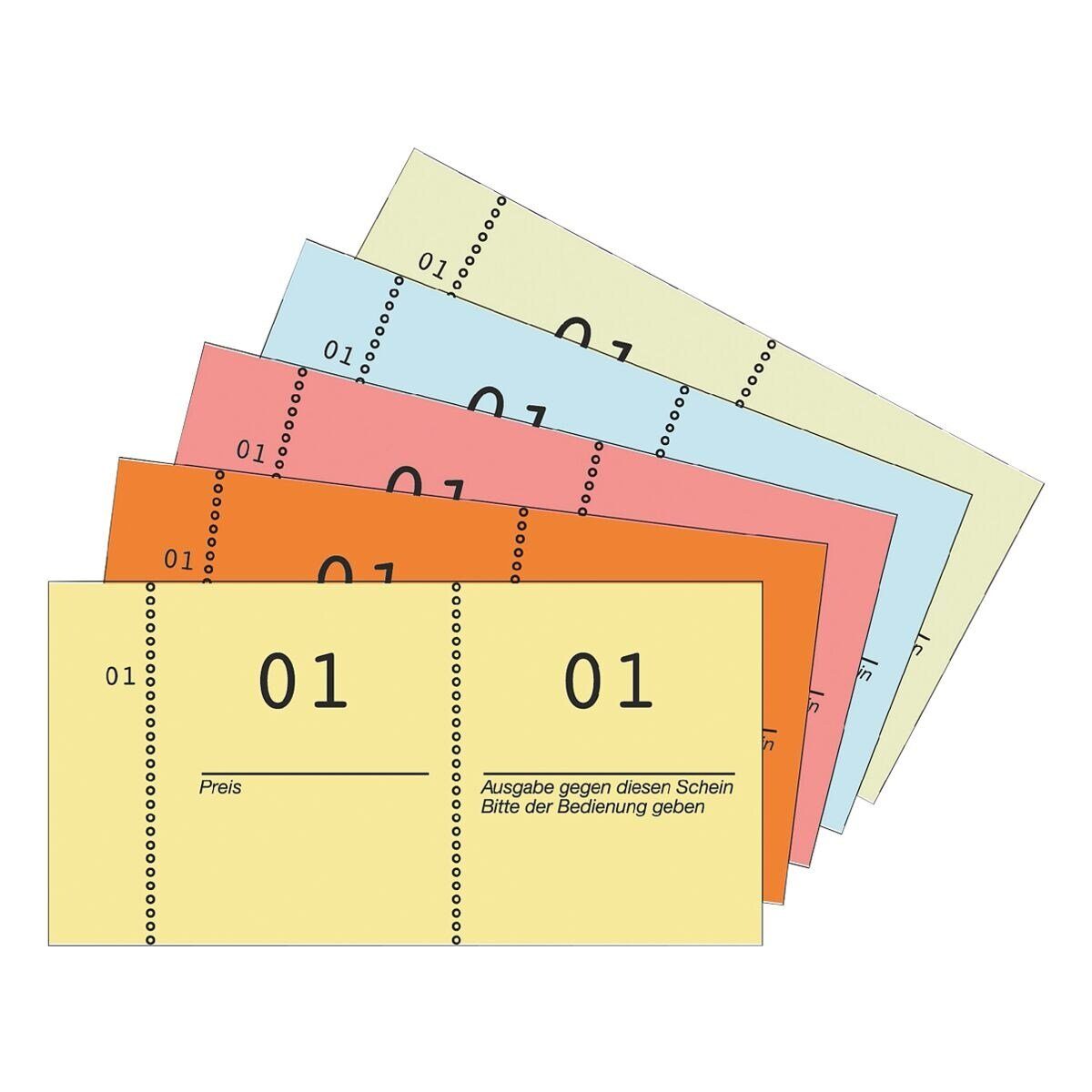 Avery Zweckform Formularblock 869, Nummernblock 1-fach, 10,5 x 5,3 cm, 100 Blatt