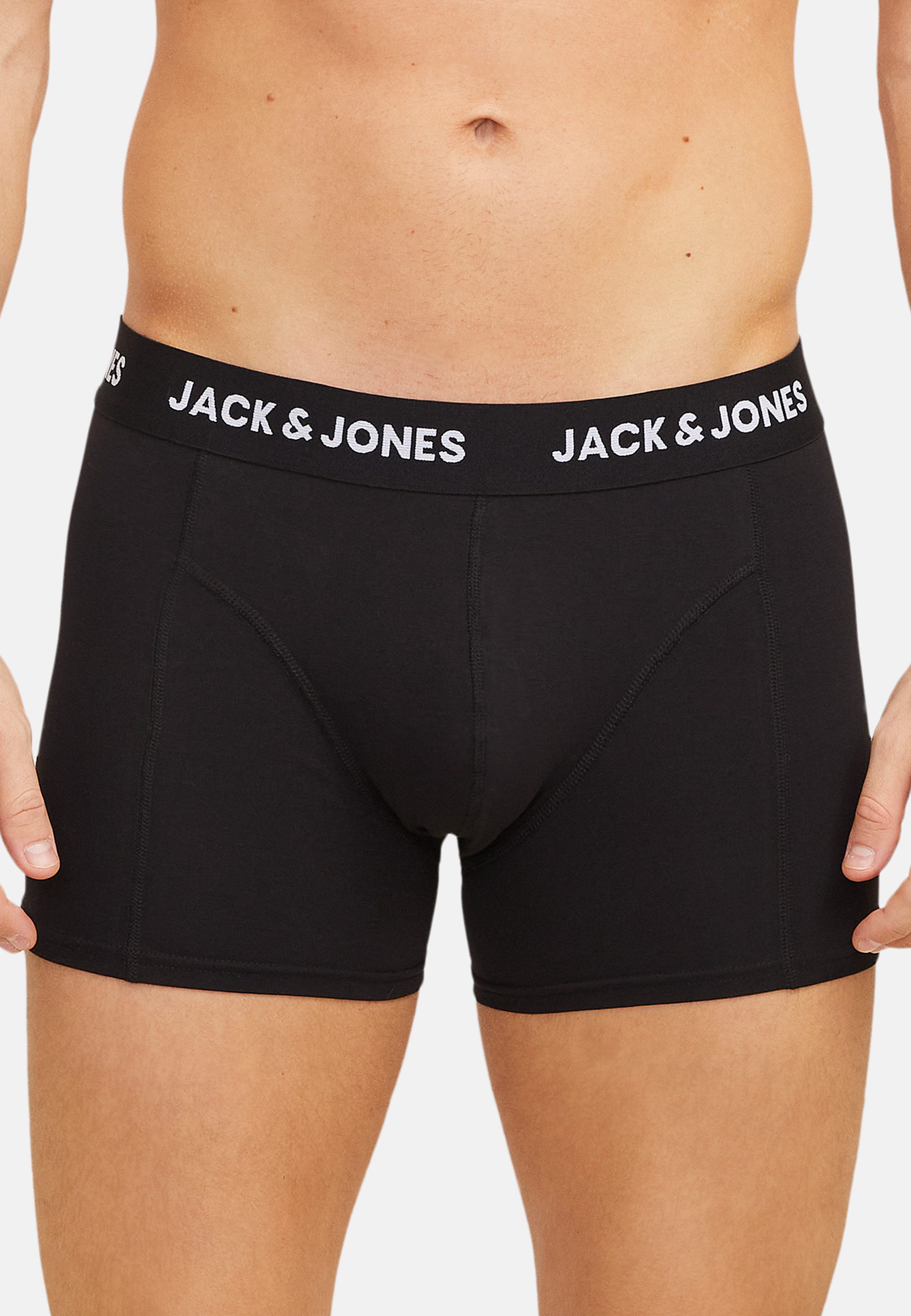 Jack & Jones Retro Boxer 3er Pack Rob Solid (Spar-Set, 3-St) Retro Short / Pant - Baumwolle - ohne Eingriff - Atmungsaktiv