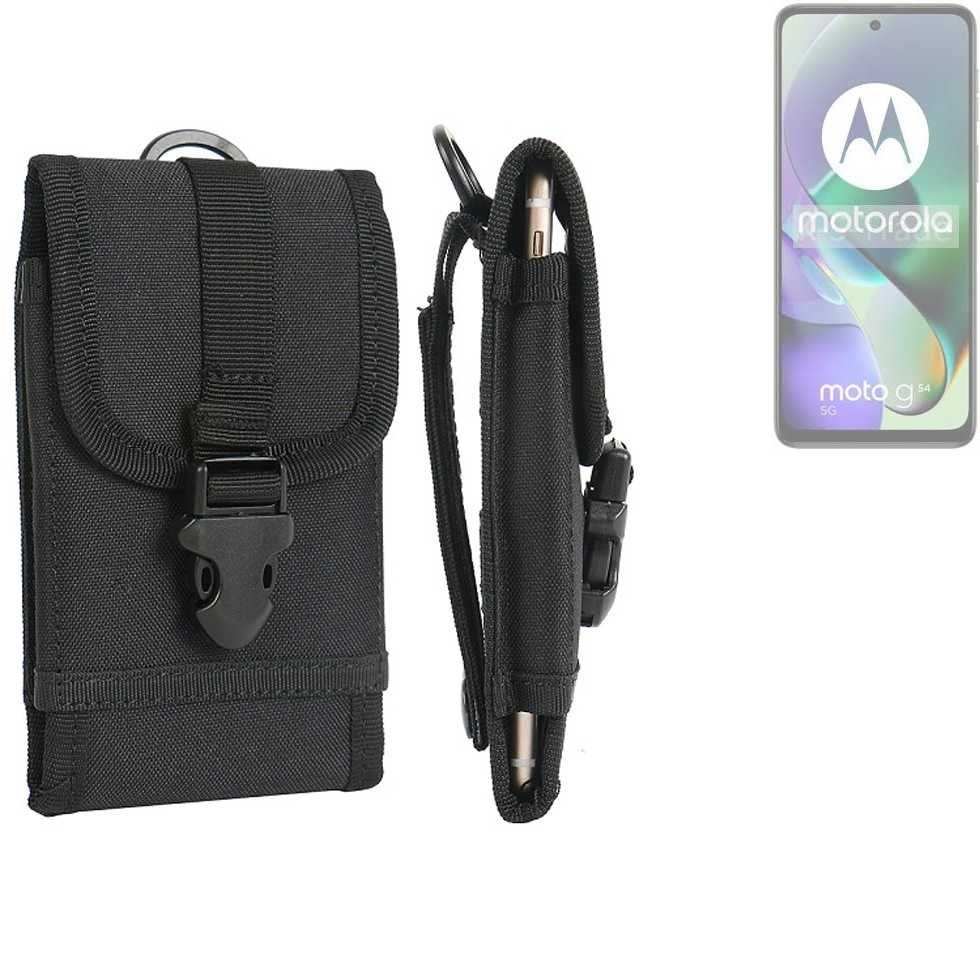 K-S-Trade Handyhülle für Motorola Moto G54 5G, Holster Handy Hülle Holster Handytasche Gürtel Tasche Schutz