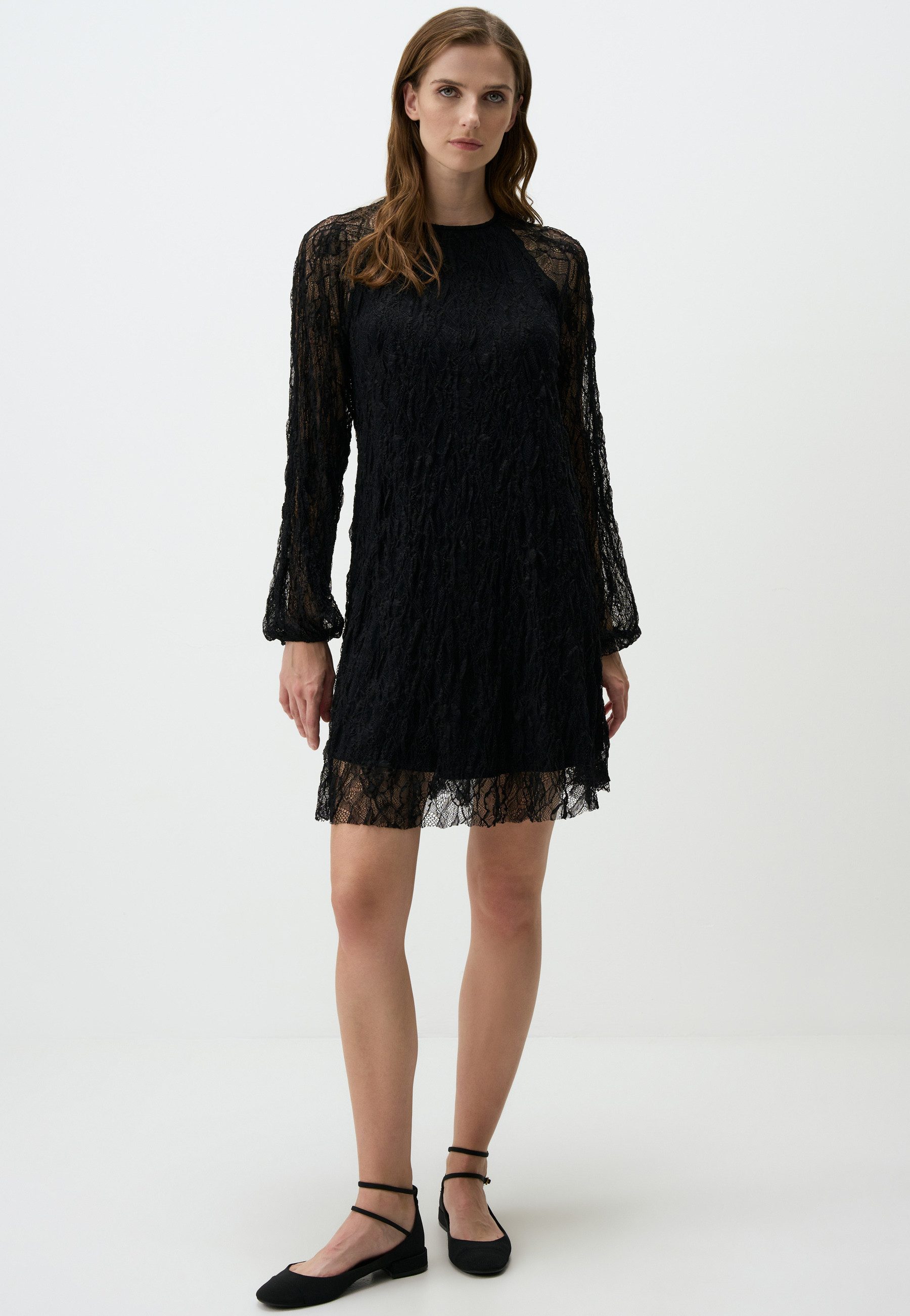 Jimmy Key Minikleid Schwarzes A-Linien-Kleid Aus günstig online kaufen