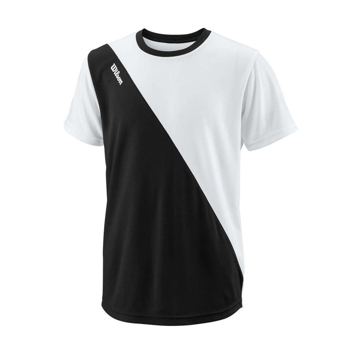 T-Shirt Tennis Team II Angle Crew schwarz/weiss Jungen