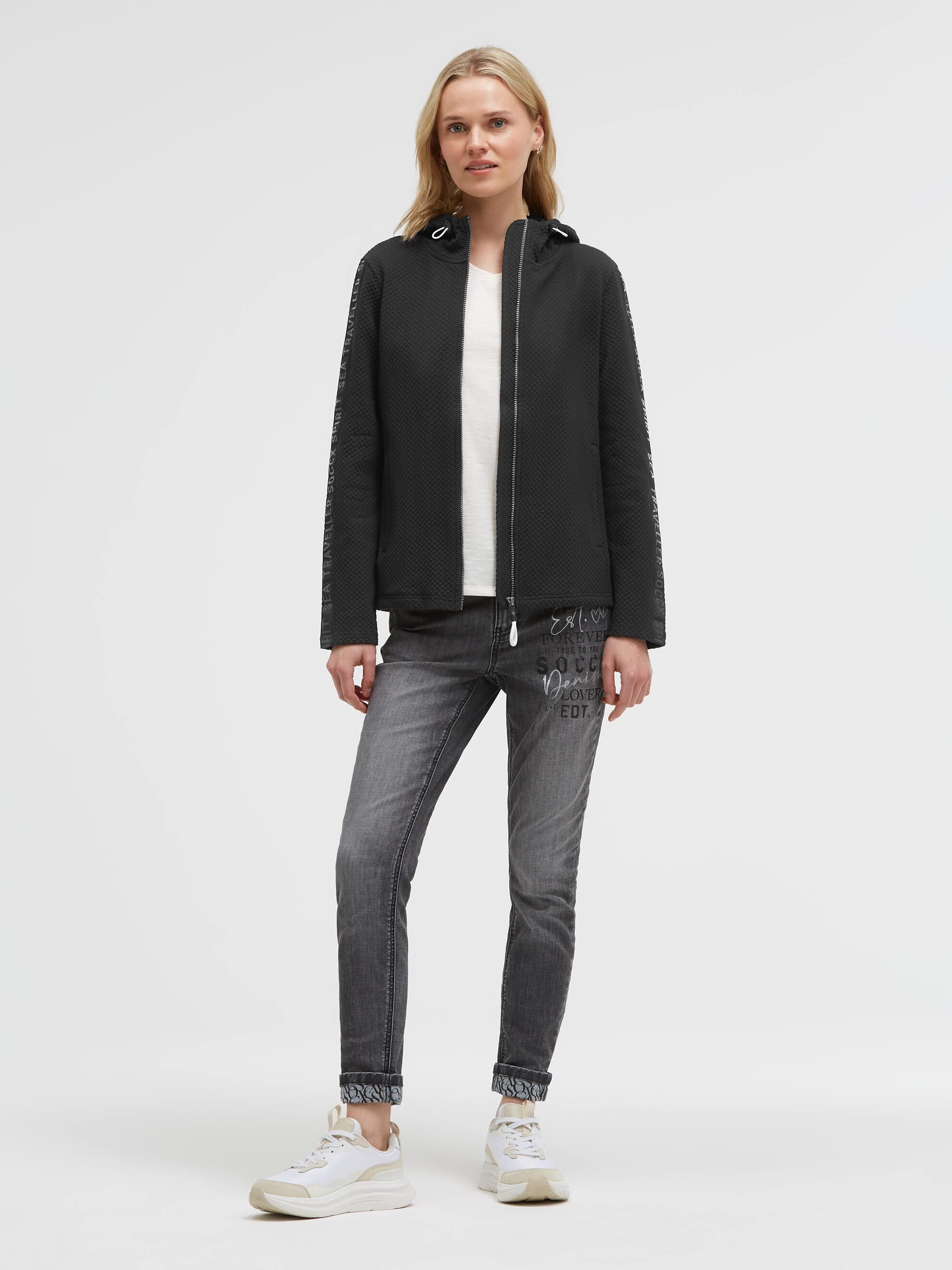 SOCCX Kapuzensweatjacke mit verstellbarer Kapuze – Bild 3 von 5