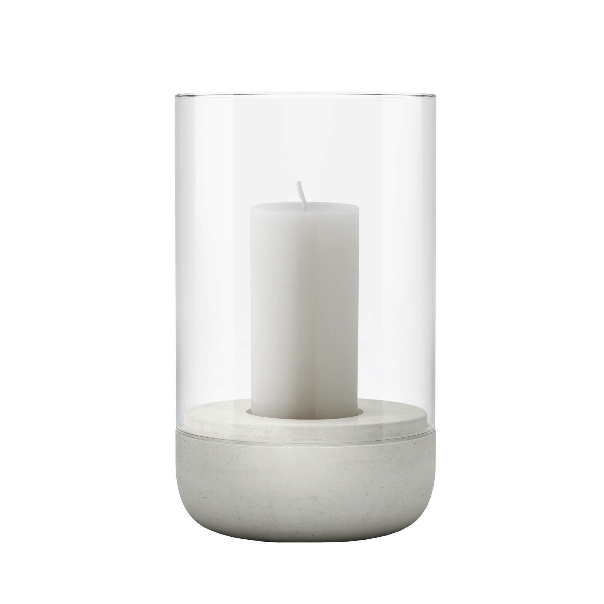 blomus Windlicht -Calma- Glas Kerzenhalter exkl. Kerze (1 St., SIZE M), aus Glas mit Betonsockel