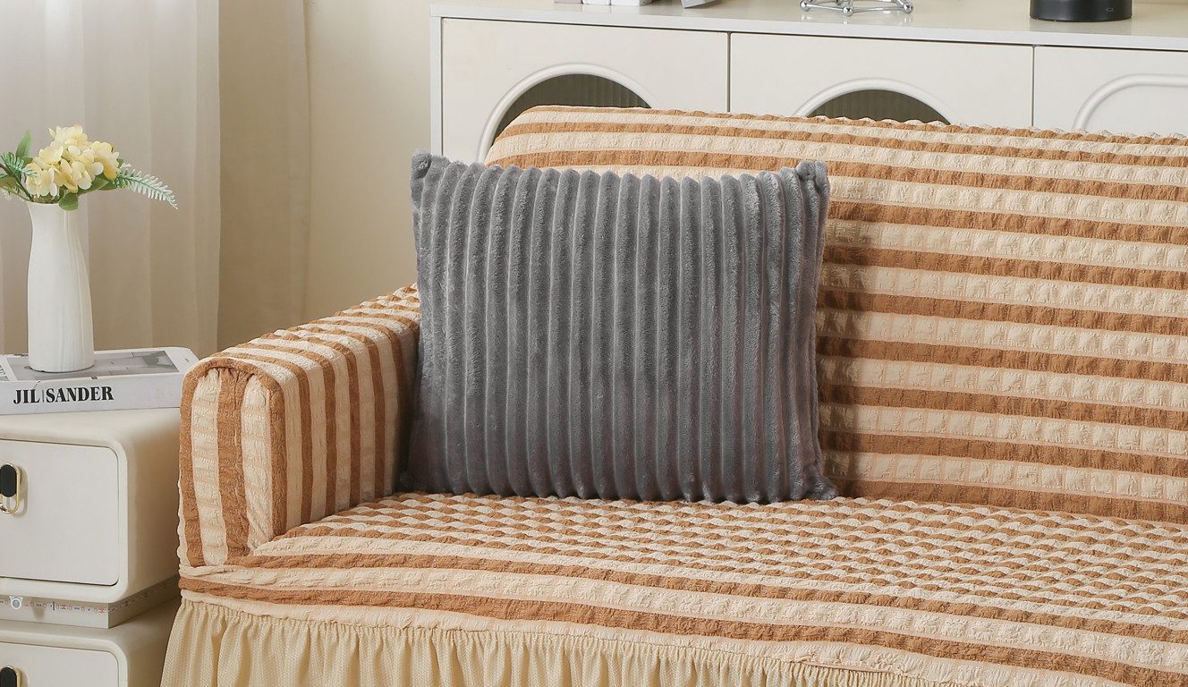 OTTO home Kissenhülle Milara, (1 Stück), 280g/m², kuschelweich, Cordoptik, pflegeleicht