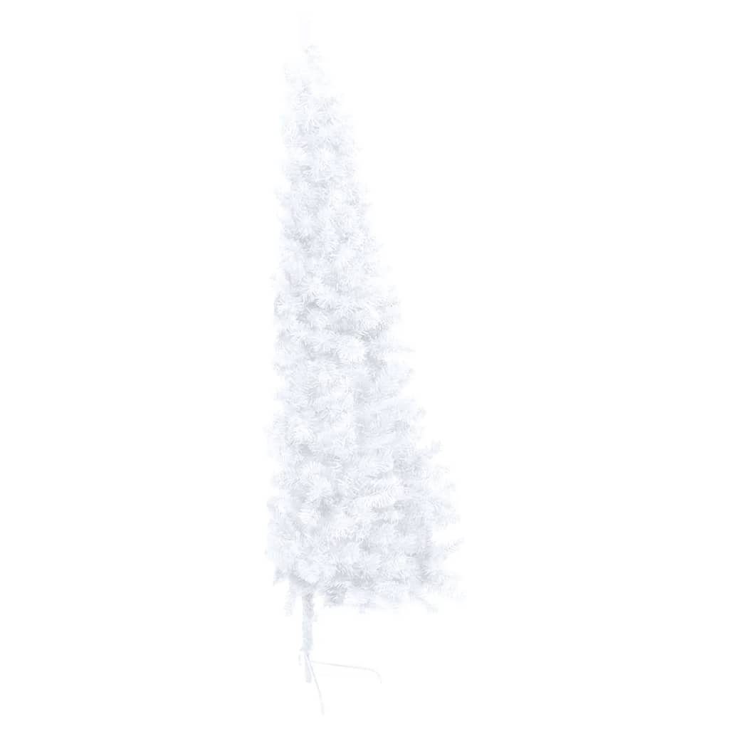 furnicato Künstlicher Weihnachtsbaum Künstlicher Halb-Weihnachtsbaum 150 mit PVC Weiß Ständer cm