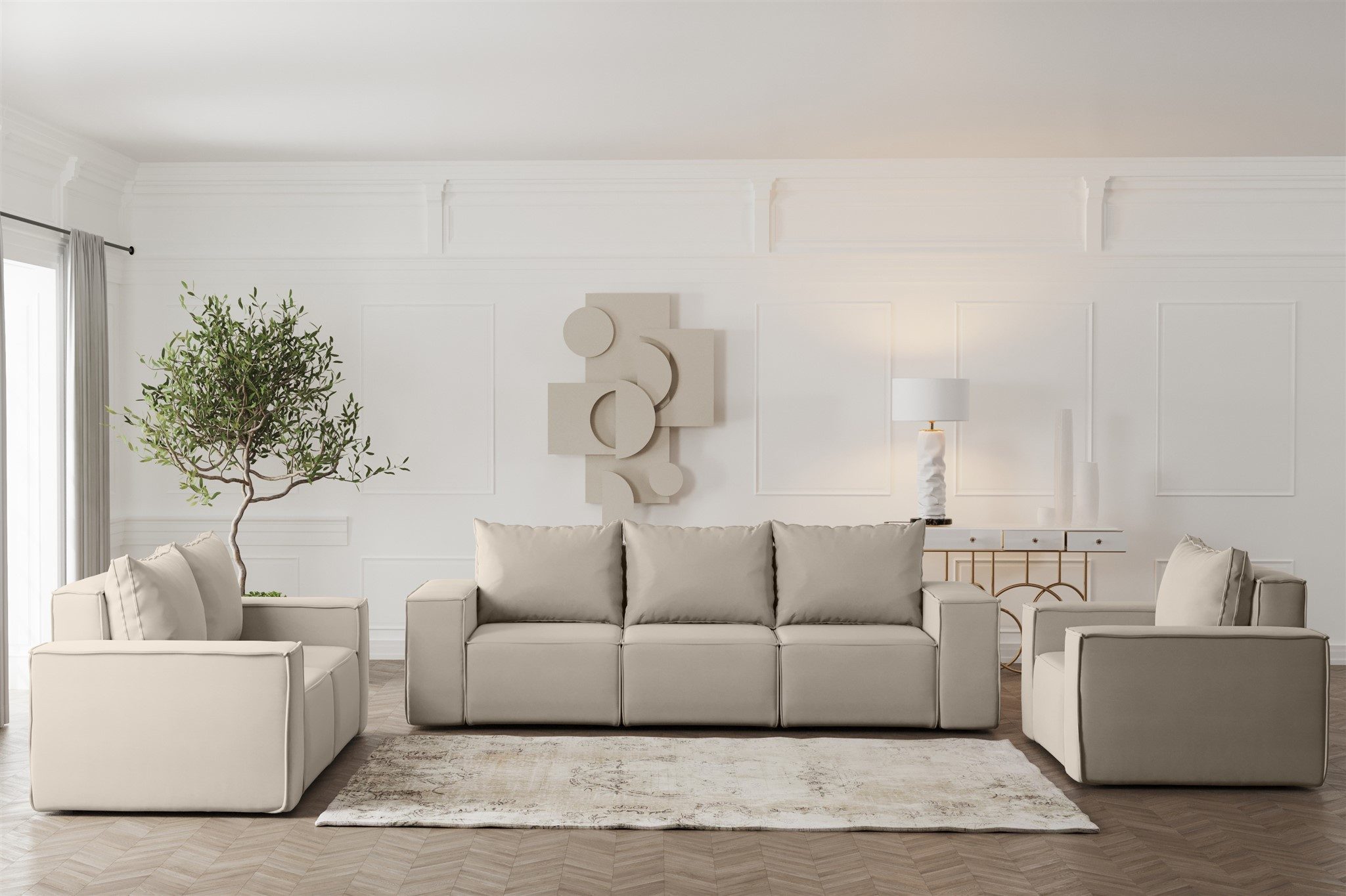 Fun Möbel Polstergarnitur Sofa-Set Designersofa ESTELLE günstig online kaufen