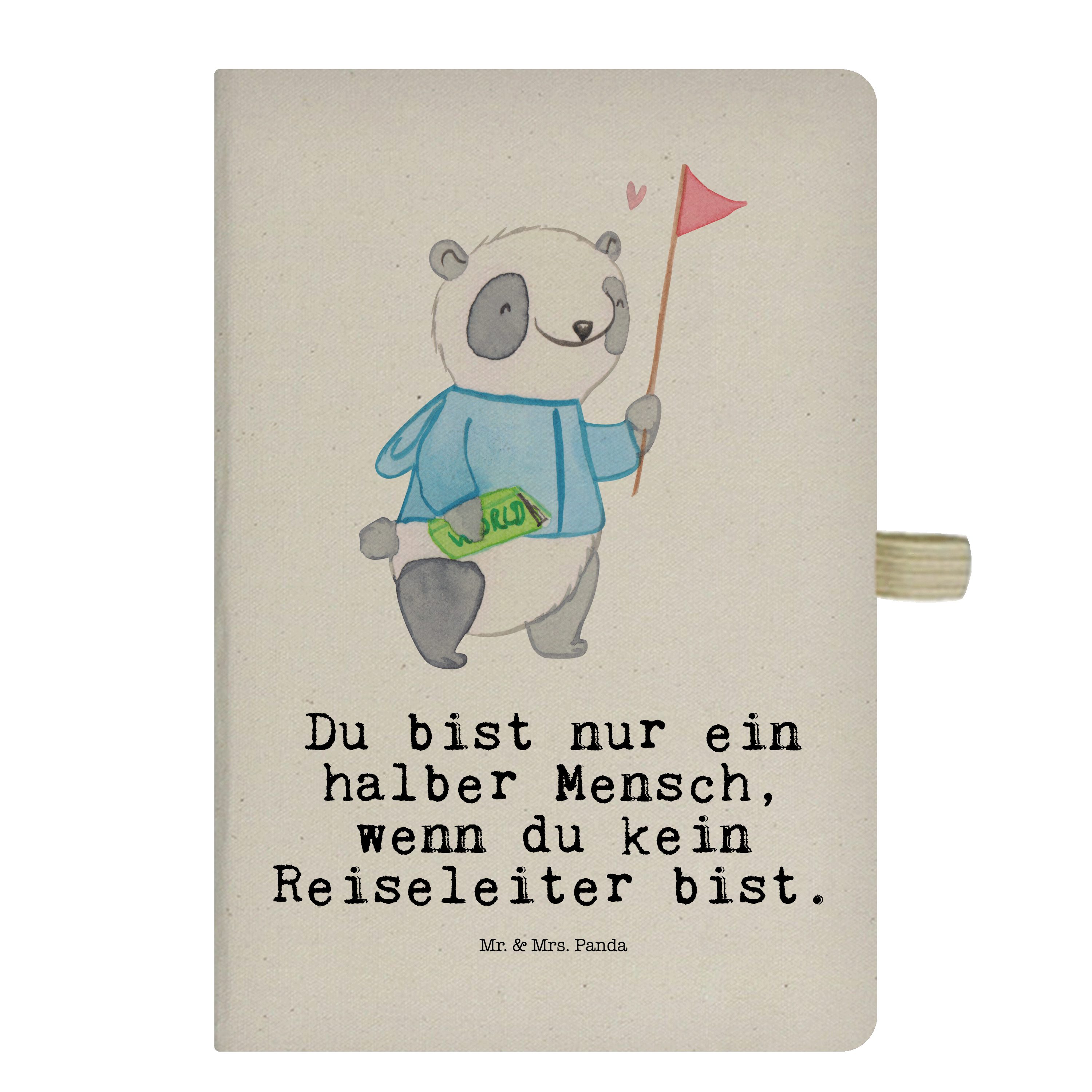Mr. Panda - mit Geschenk, Herz Eintragebu Notizbuch Panda & Mrs. Notizblock, Mr. Mrs. & Reiseleiter - Transparent