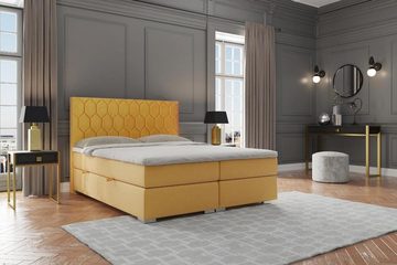 JVmoebel Bett Boxspring Bett Hotel Doppel Luxus Betten Polster Funktion Bettkasten